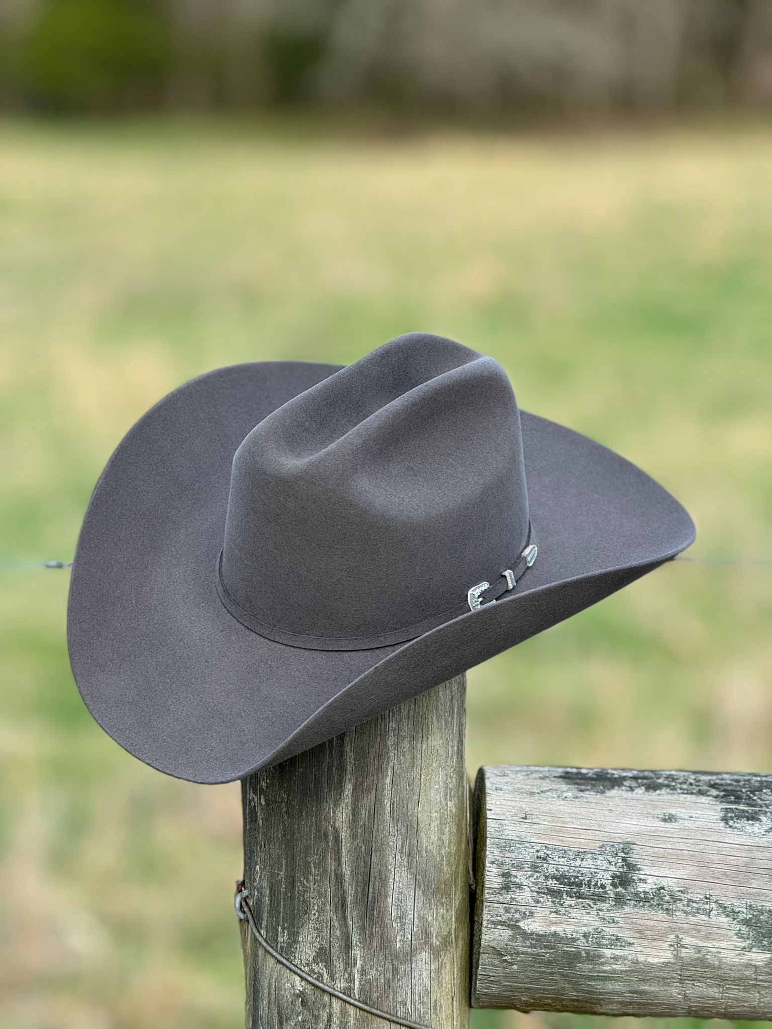 STETSON Skyline Granite Grey Fur Felt 6x Cowboy Hat