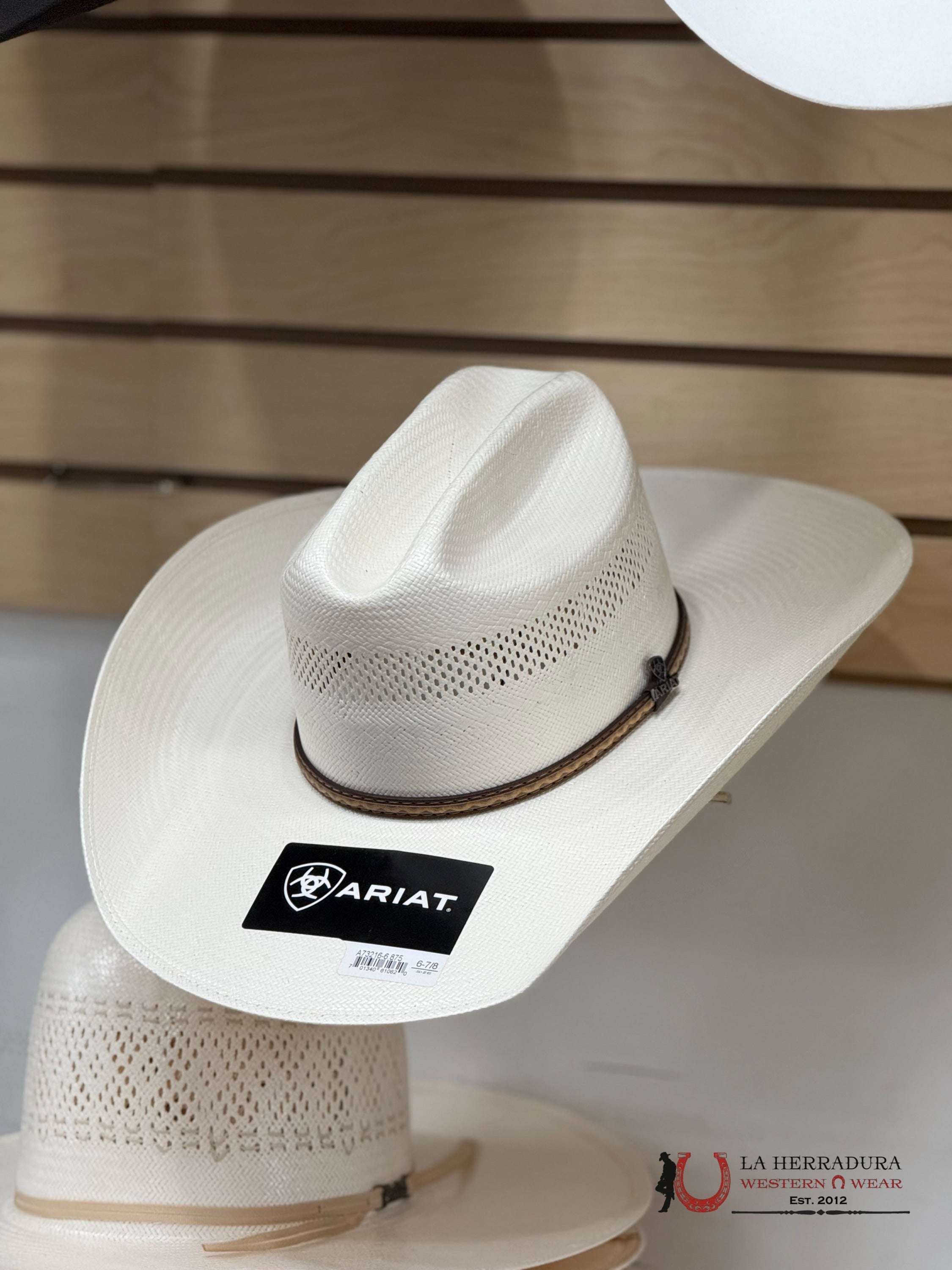 A73216 ARIAT STRAW HAT MALBORO TOQUILLA RANCHER CAFE TEJANA