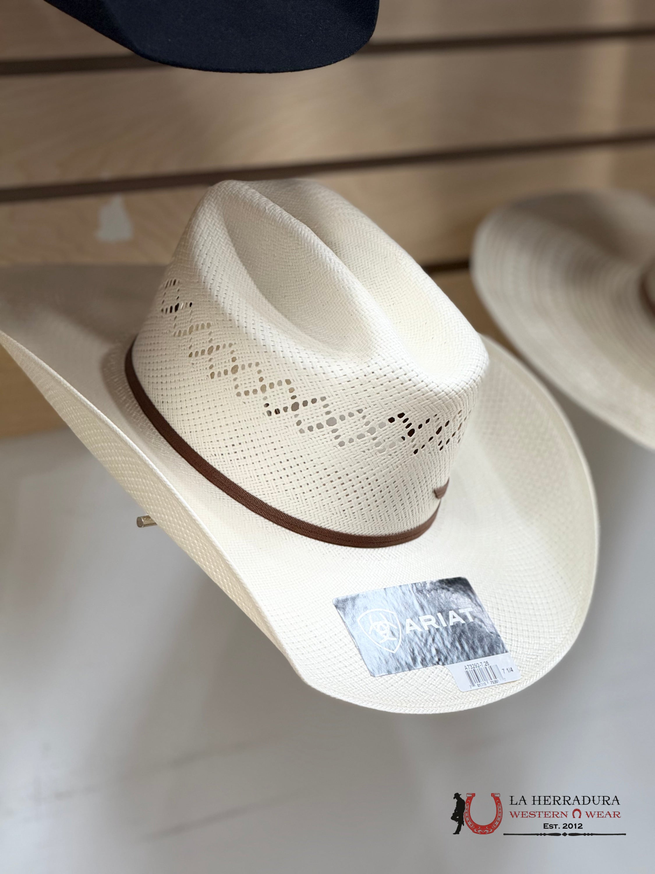 A73292 ARIAT STRAW HAT MALBORO TOQUILLA CAFÉ TEJANA