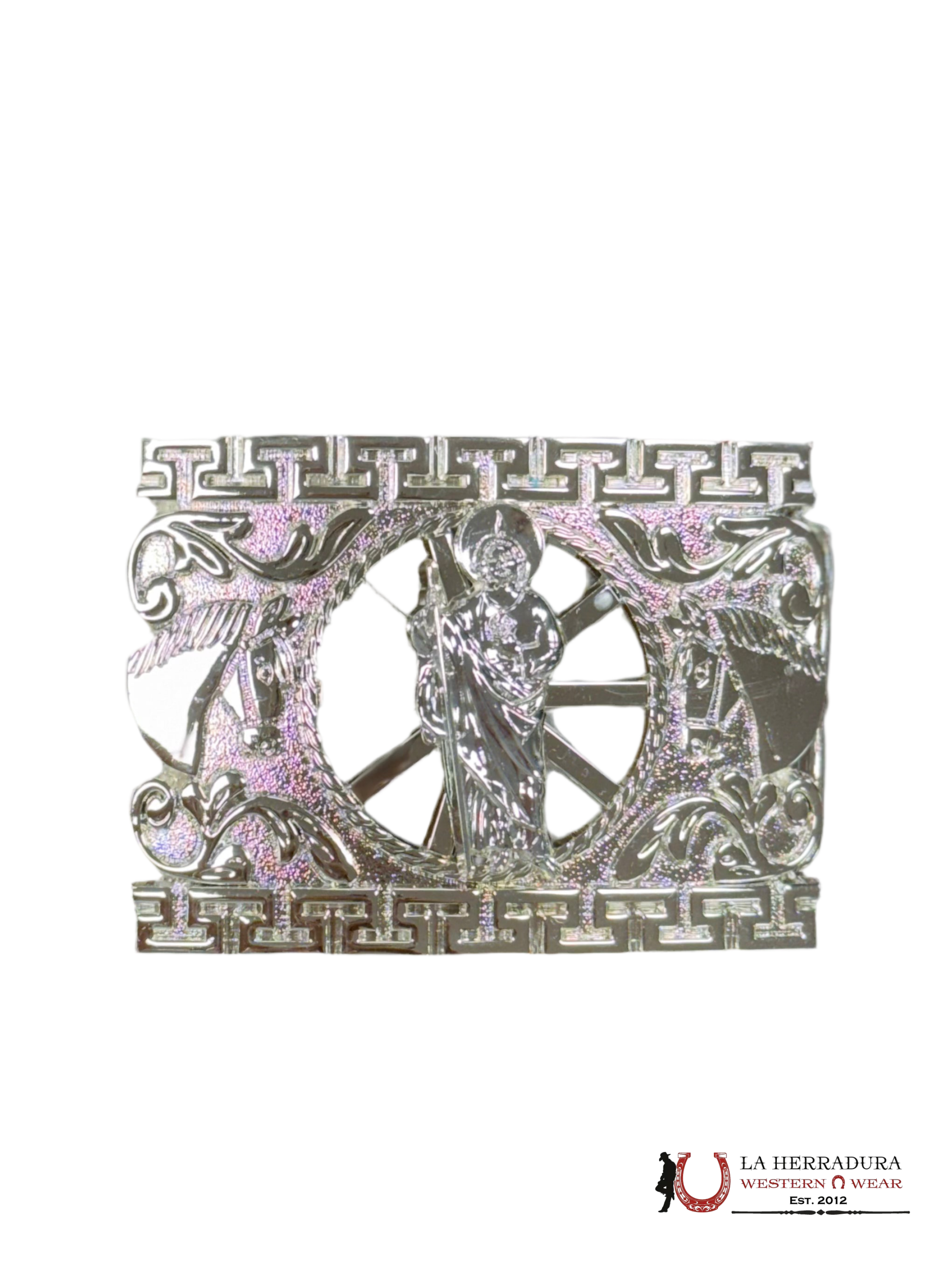 ALL SILVER SAN JUDAS SQUARE BUCKLE ACCESORIOS