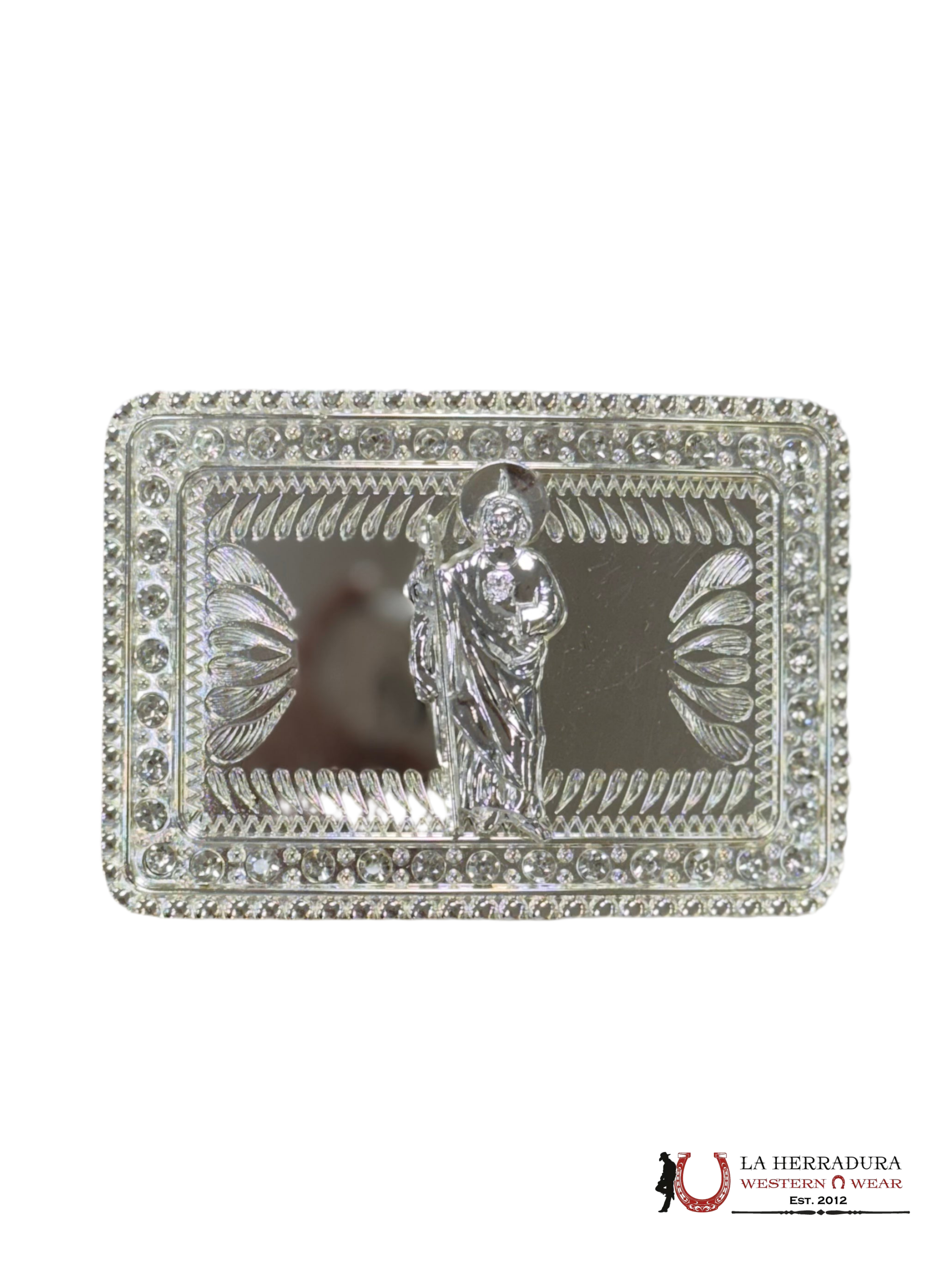 ALL SILVER SAN JUDAS SQUARE BUCKLE ACCESORIOS