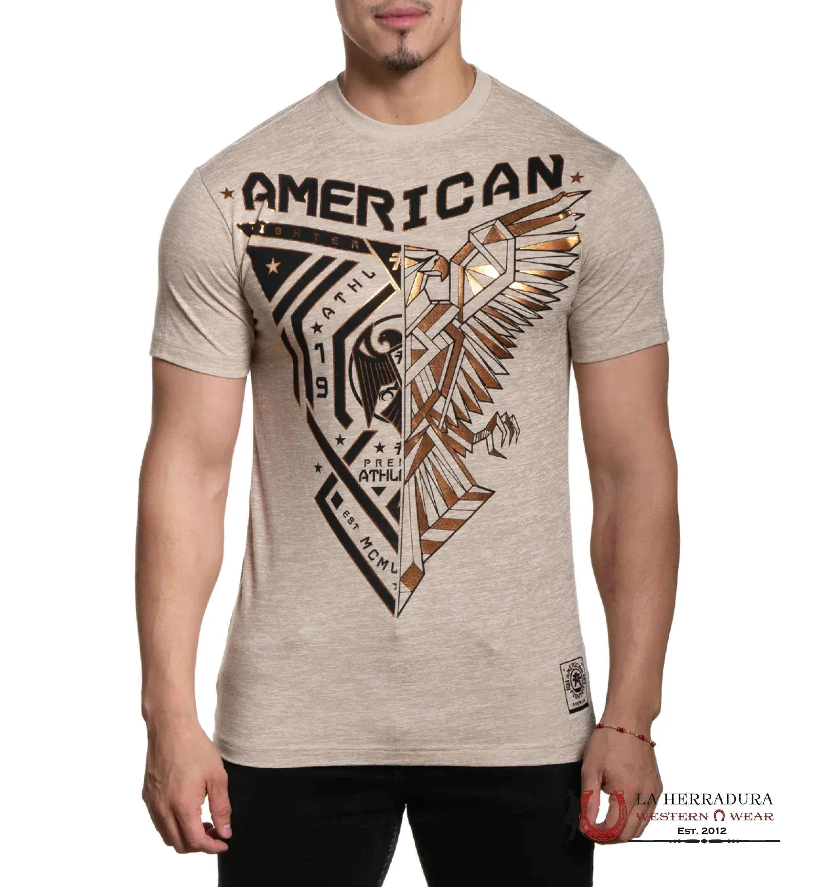 AMERICAN FIGHTER MEN T-SHIRT KAKHI HAYWARD FM16053 ROPA HOMBRES