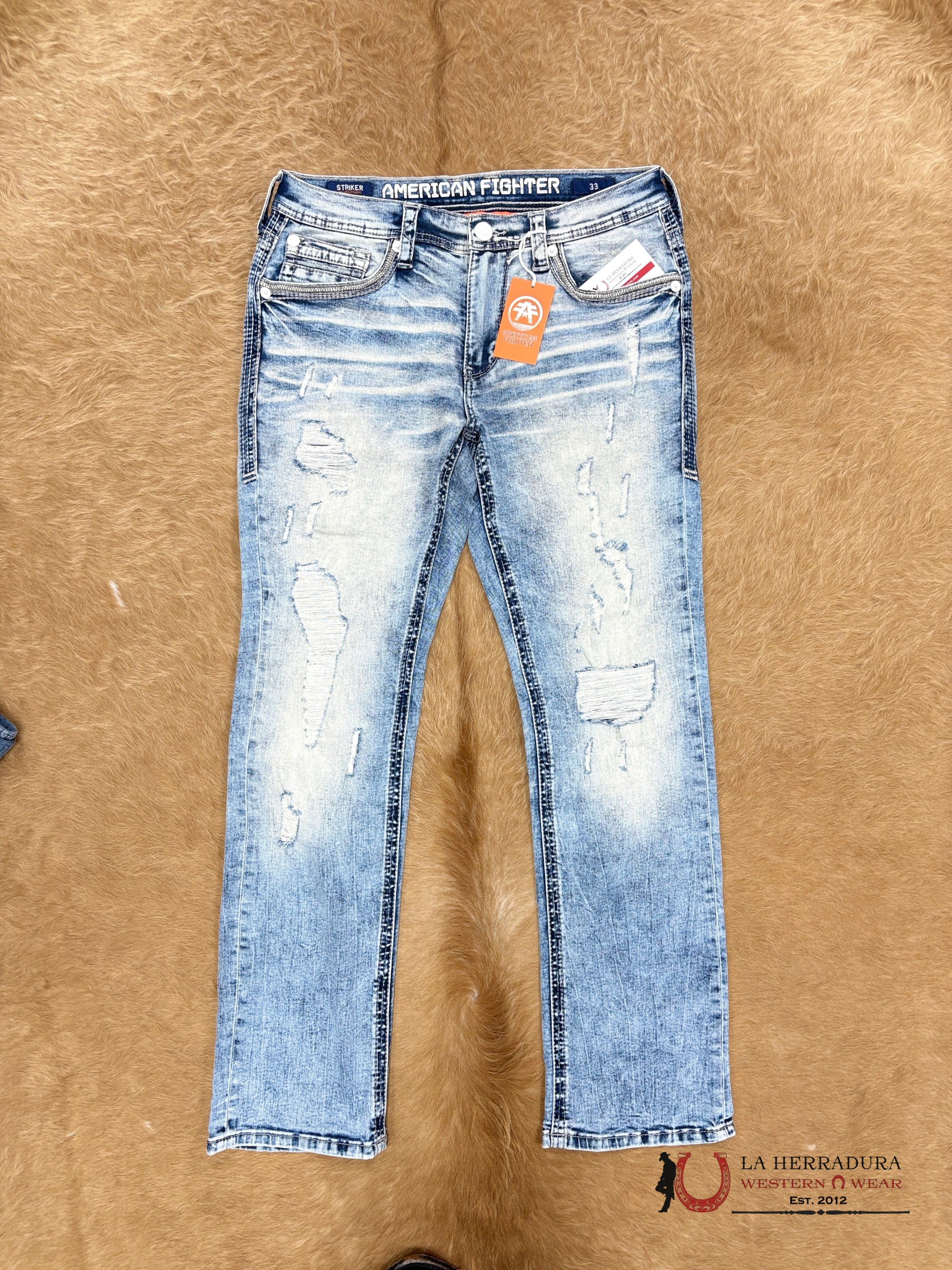 AMERICAN FIGHTER MENS JEANS STRIKER BRONSON-331RS353 ROPA HOMBRES