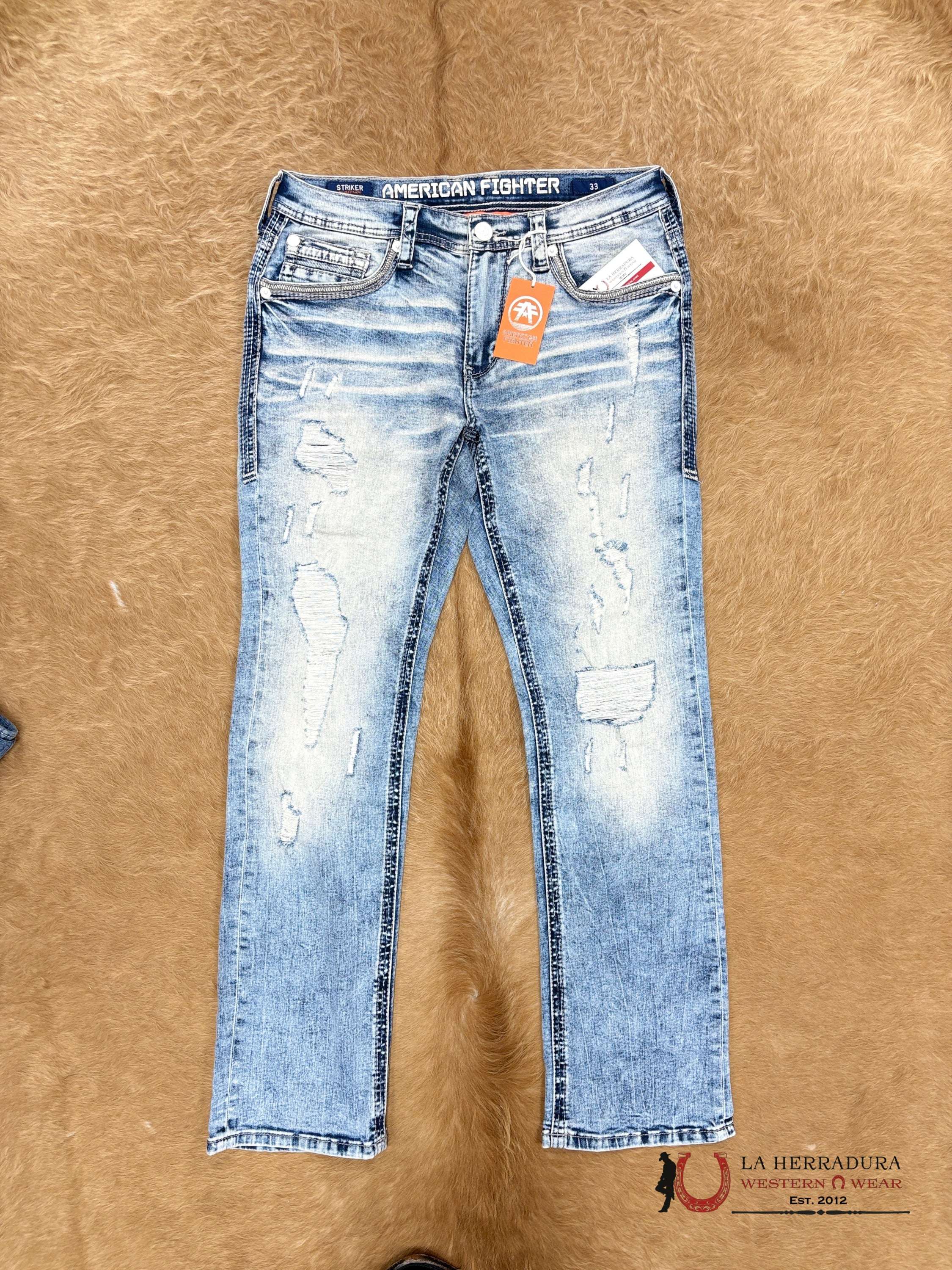 AMERICAN FIGHTER MENS JEANS STRIKER BRONSON-331RS353 ROPA HOMBRES