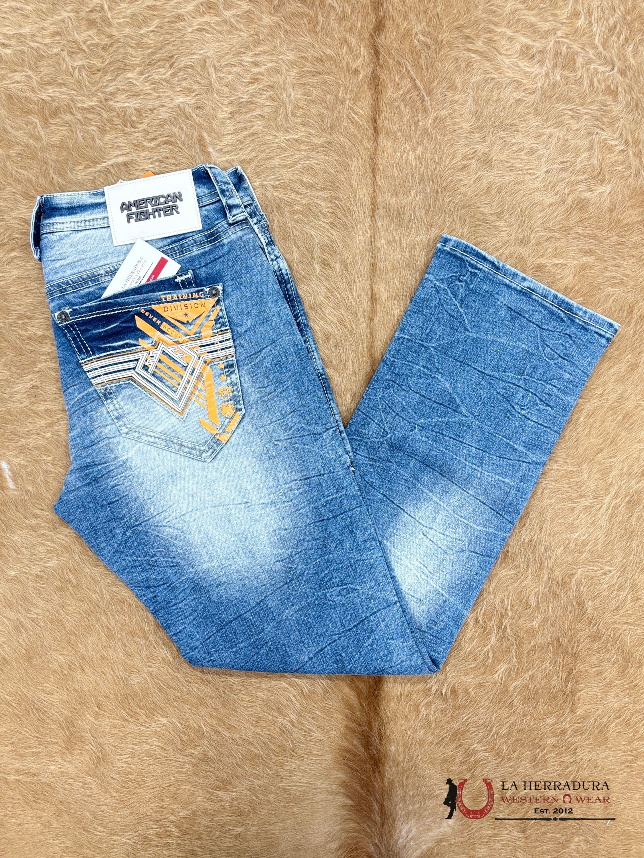 AMERICAN FIGHTER MENS JEANS STRIKER VOID CAIRO-331RS332S ROPA HOMBRES