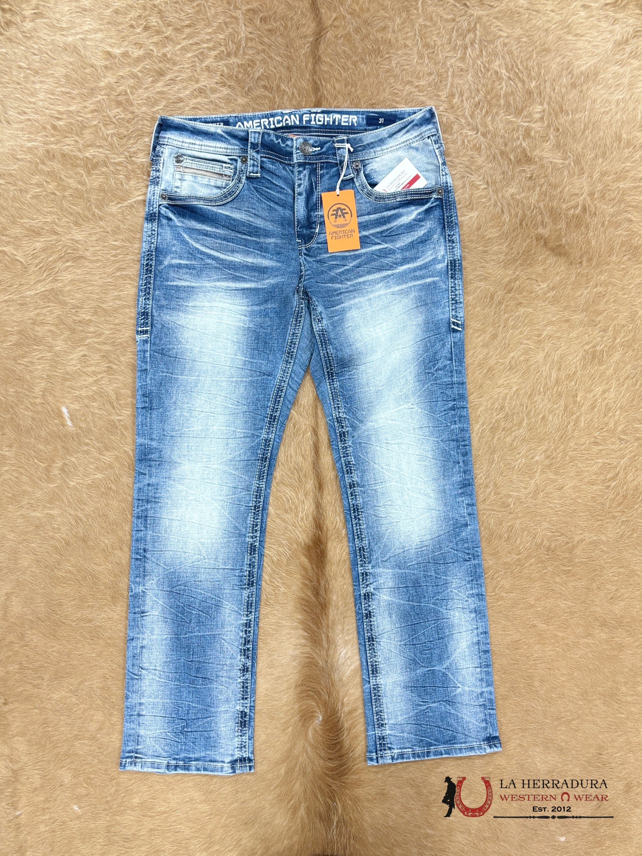 AMERICAN FIGHTER MENS JEANS STRIKER VOID CAIRO-331RS332S ROPA HOMBRES