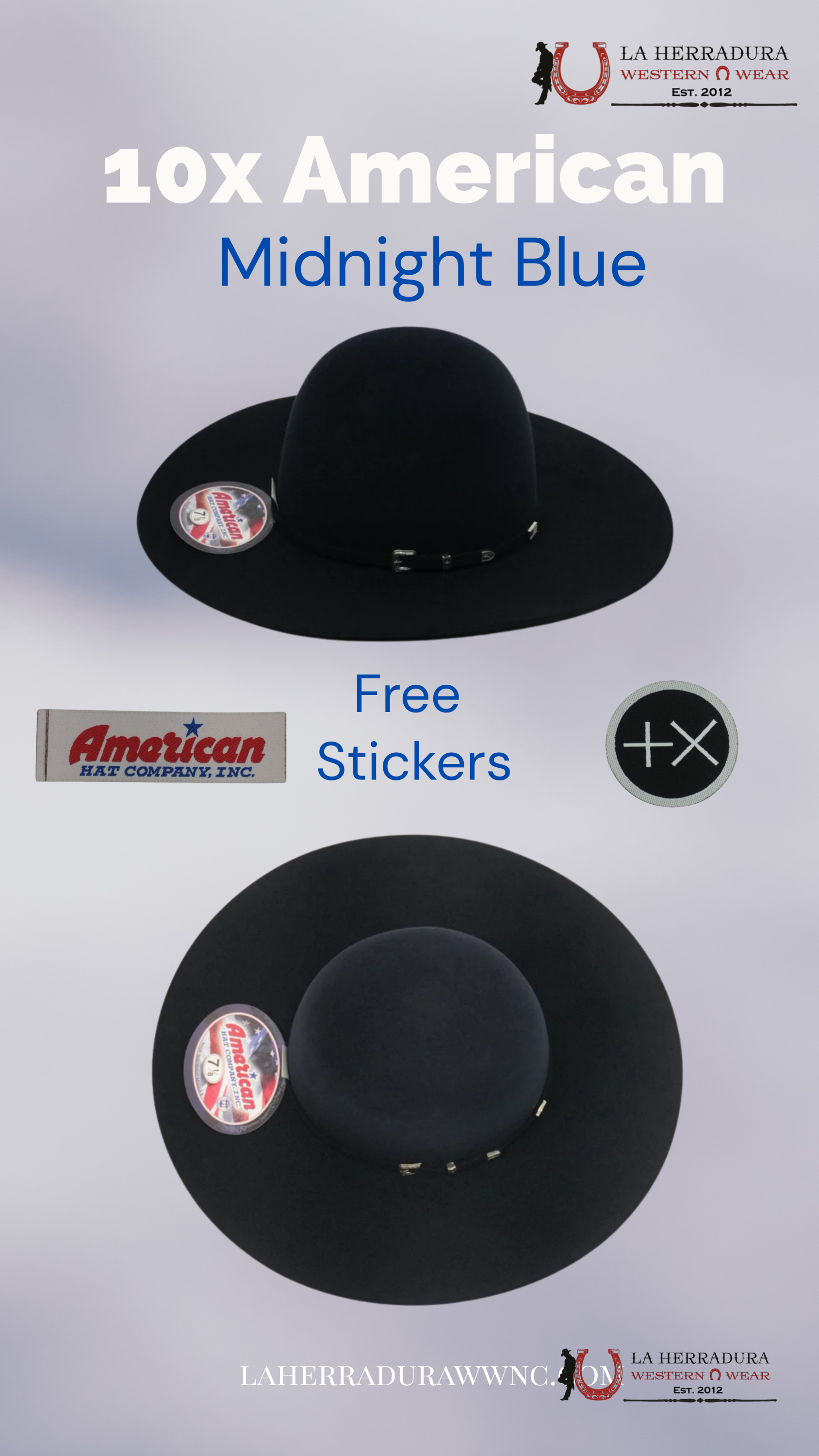 American Hat 10x Midnight Blue Cowboy Hat TEJANA