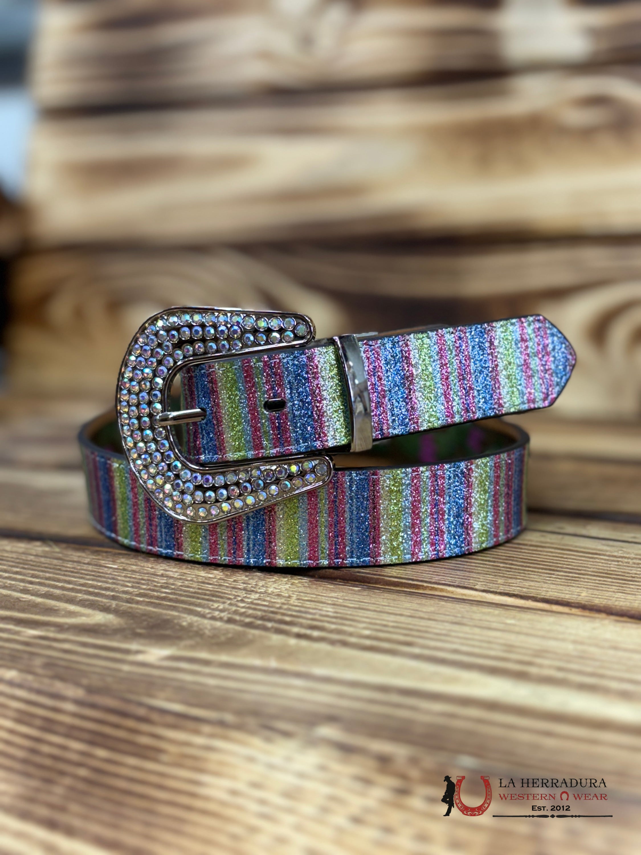 ANGEL RANCH GIRLS DOUBLE SIDED CACTUS SPARKLE BELT- D130001697 NIÑOS
