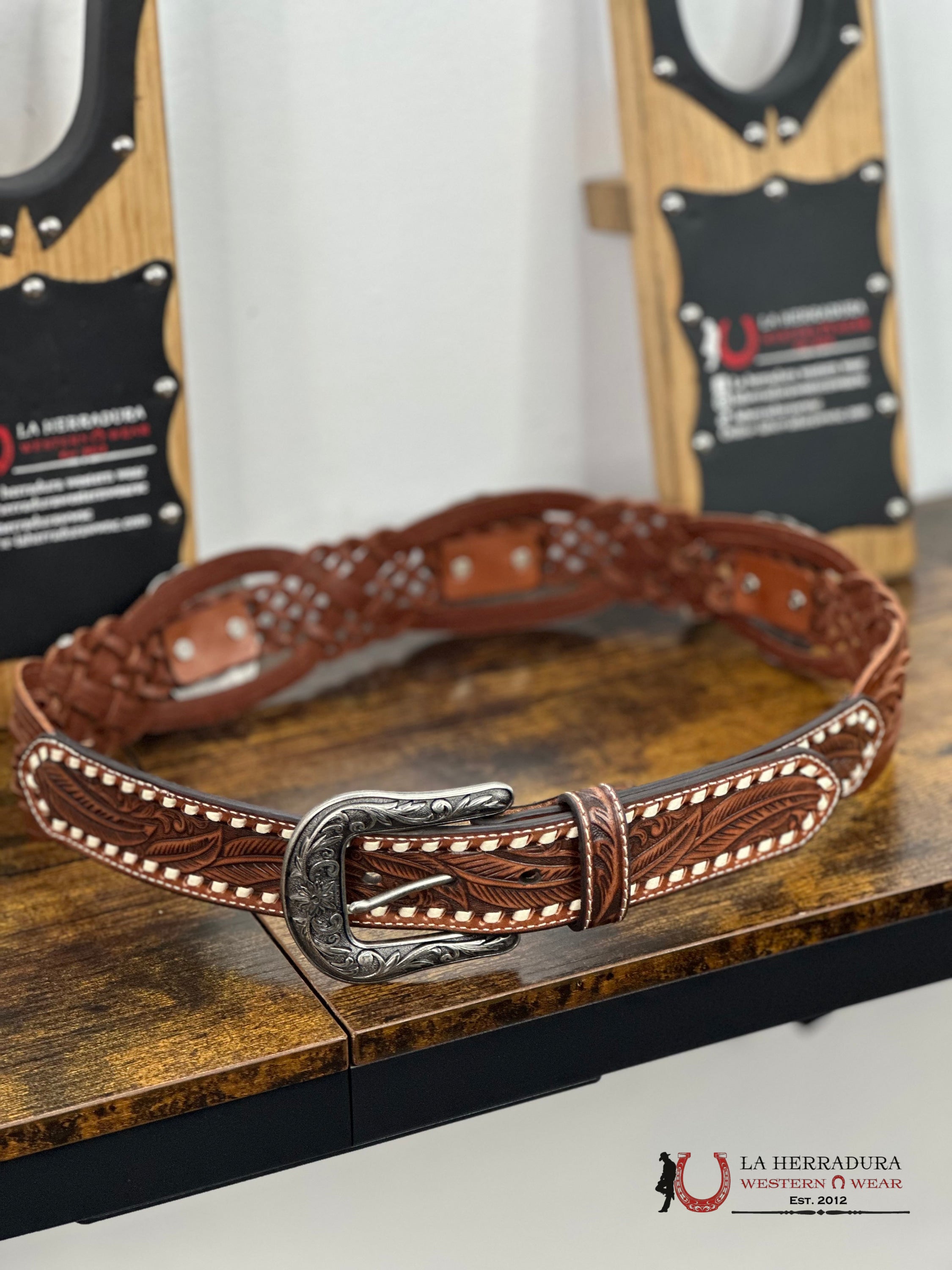 Angel Ranch Turq Heart Belt Cinturones Mujeres