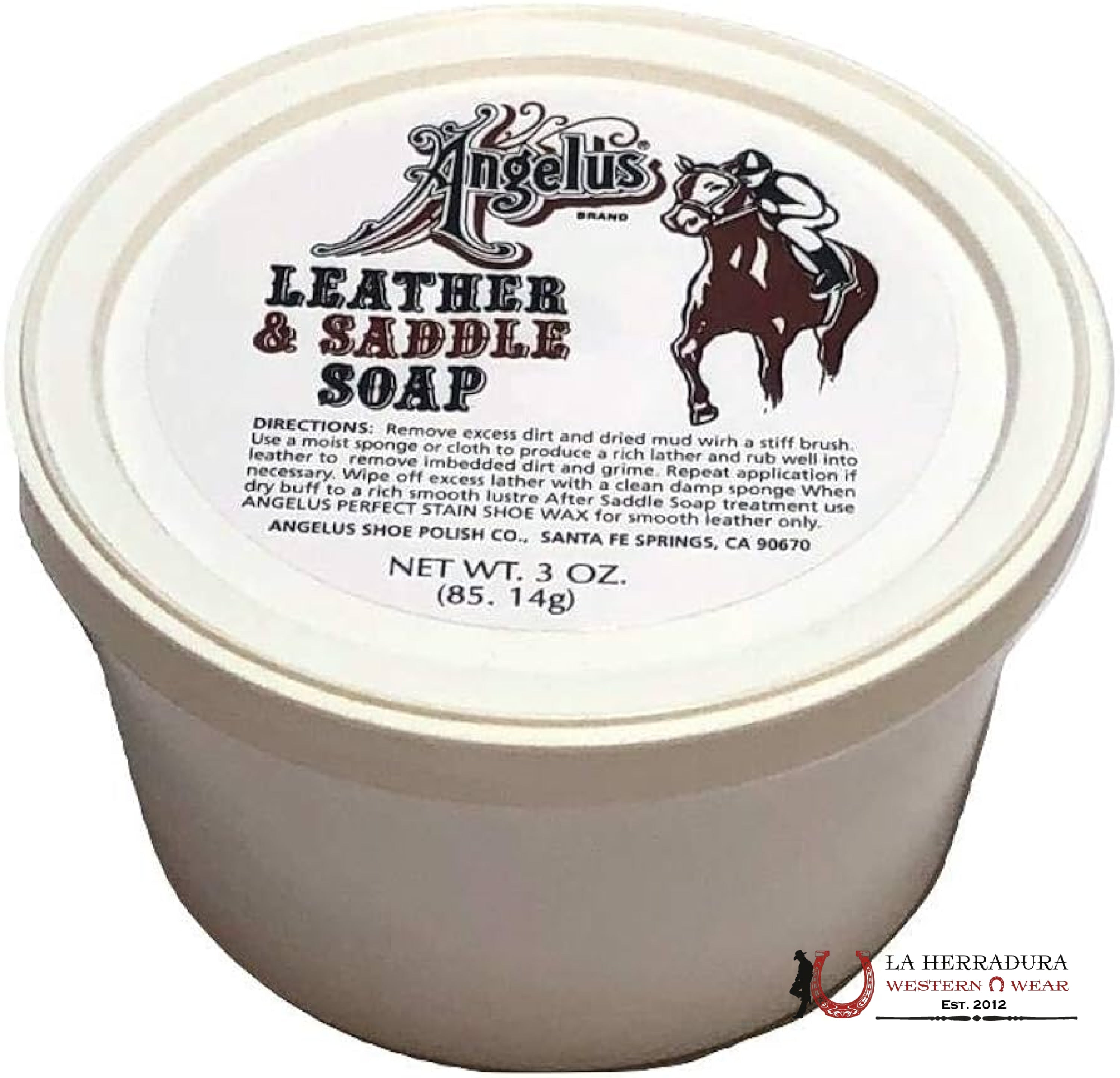 ANGELUS LEATHER SADDLE SOAP 8oz STANDARD ACCESORIOS
