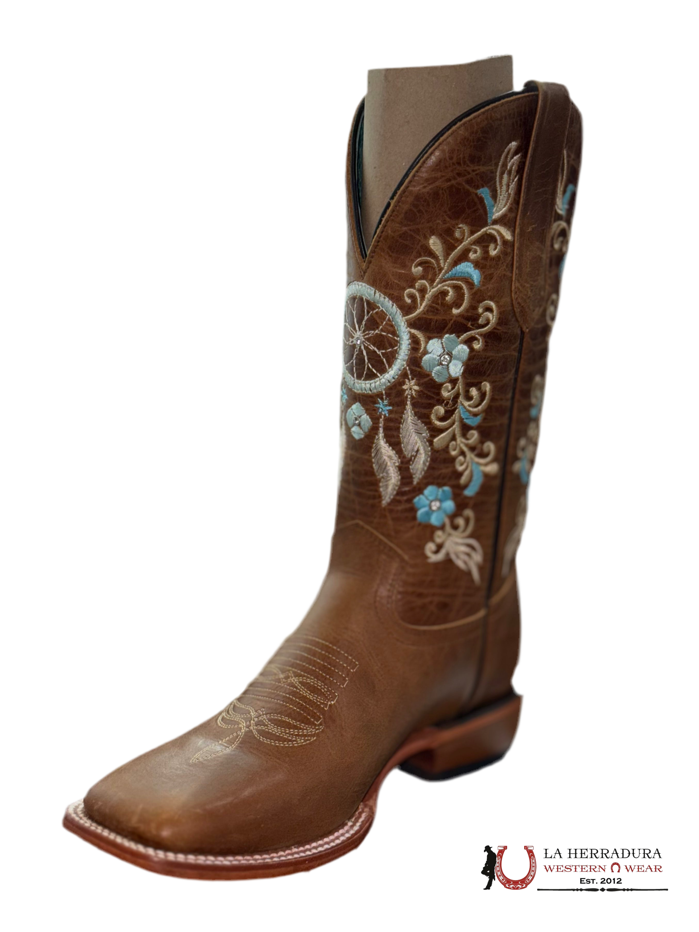 ARANGO FLOWER BLUE DETAILS BROWN 1746 BOTAS MUJERES