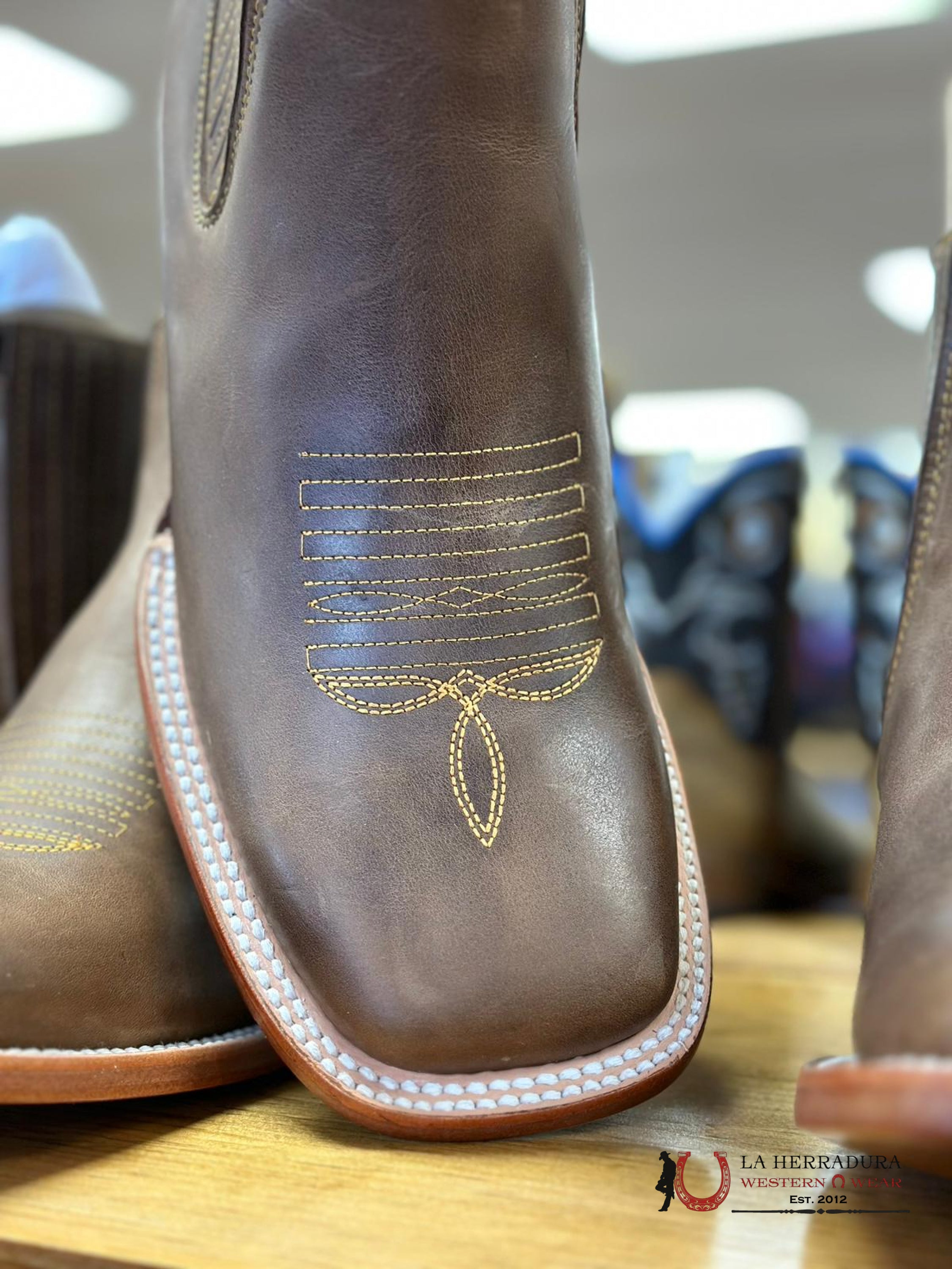 Arango Men’s Square Toe Botines Brown Botas Hombres