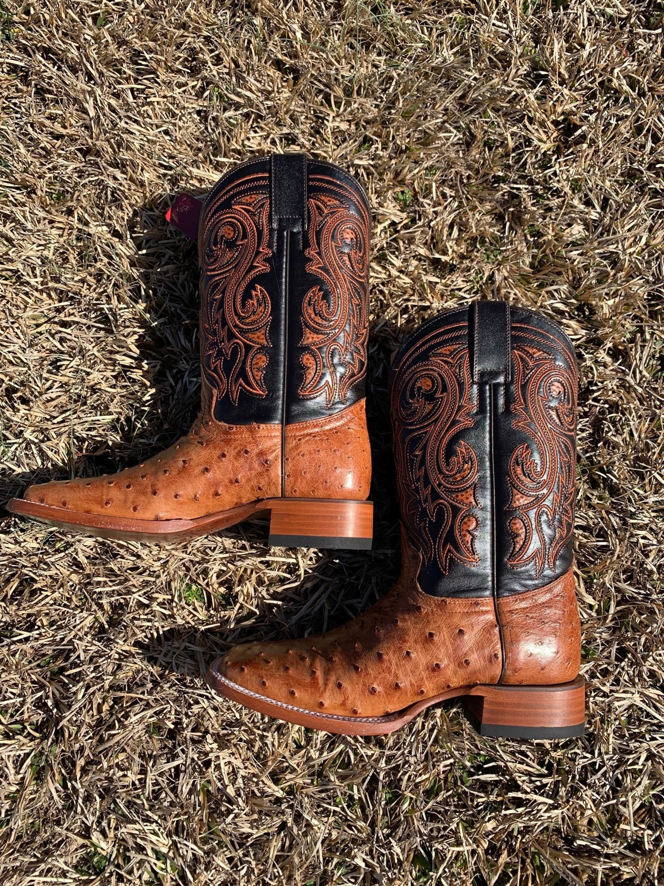 Arango Boots Pro-Rodeo Exotic Ostrich Coñag Botas Hombres