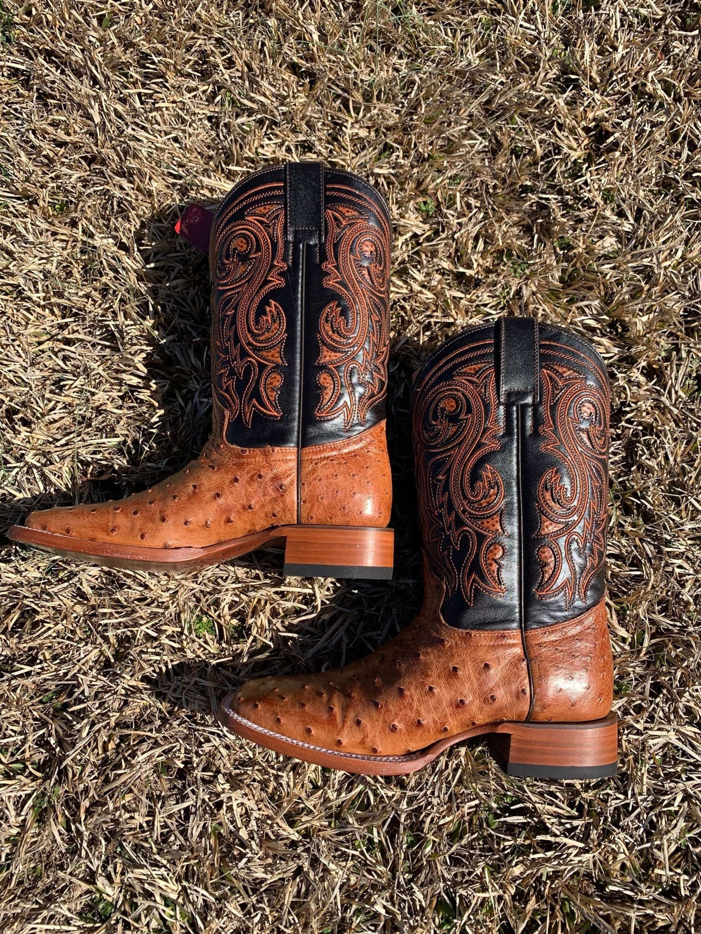 Arango Boots Pro-Rodeo Exotic Ostrich Coñag Botas Hombres