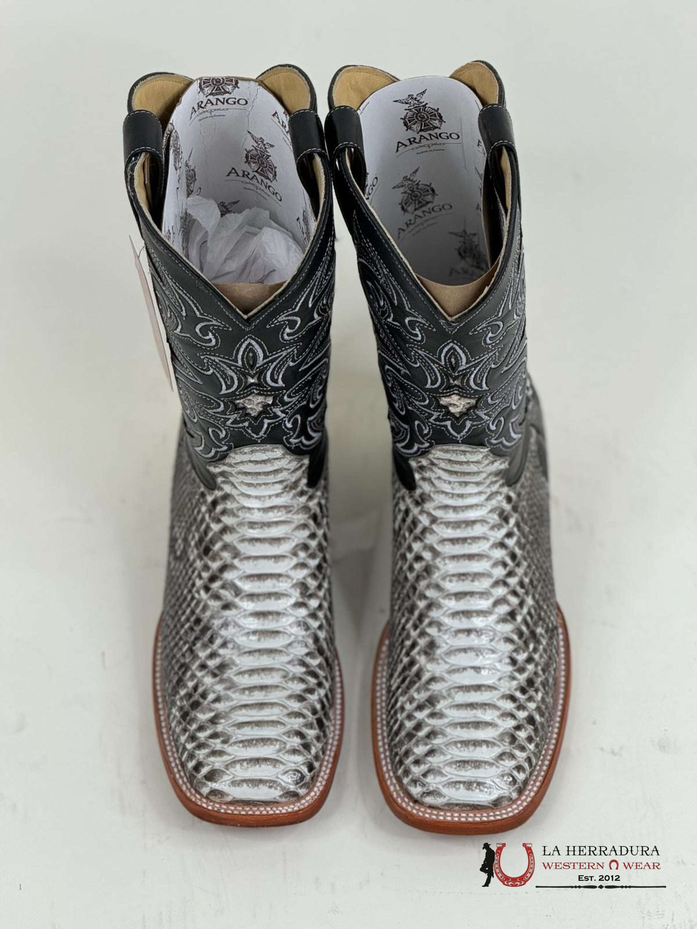 Arango Boots Pro-Rodeo Exotic Python Natural Botas Hombres