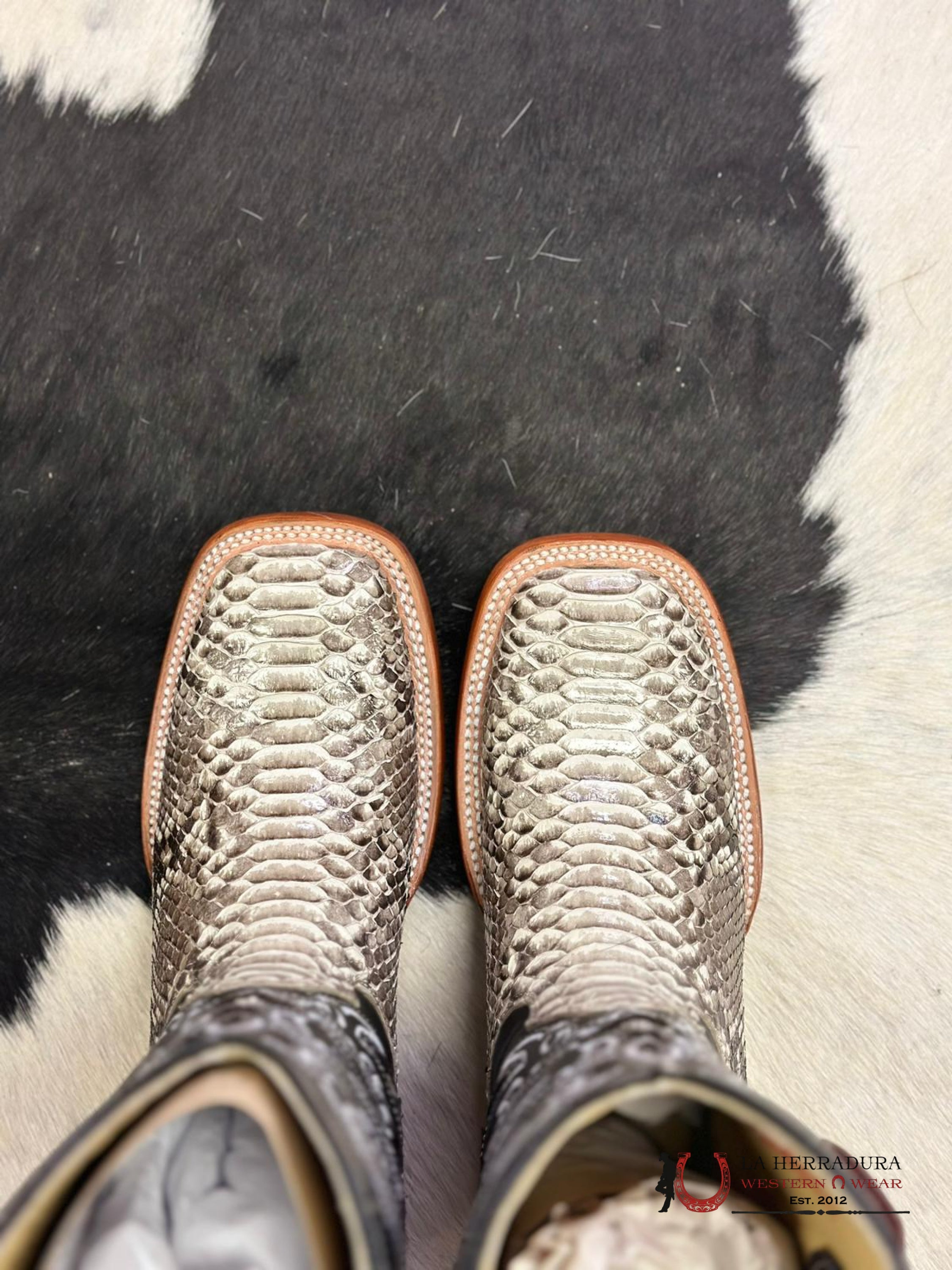 Arango Boots Pro-Rodeo Exotic Python Natural Botas Hombres