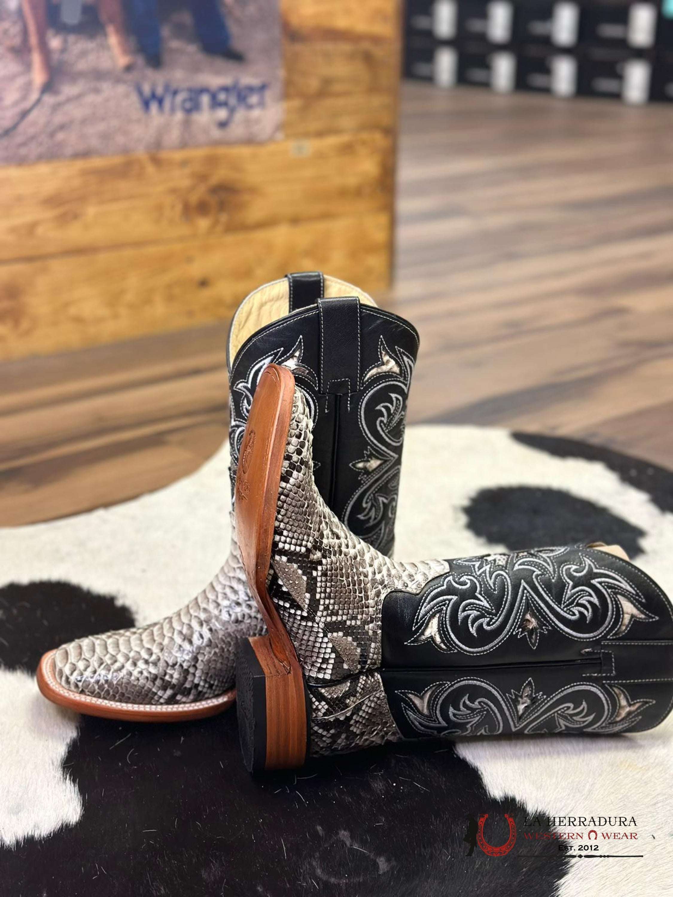 Arango Boots Pro-Rodeo Exotic Python Natural Botas Hombres