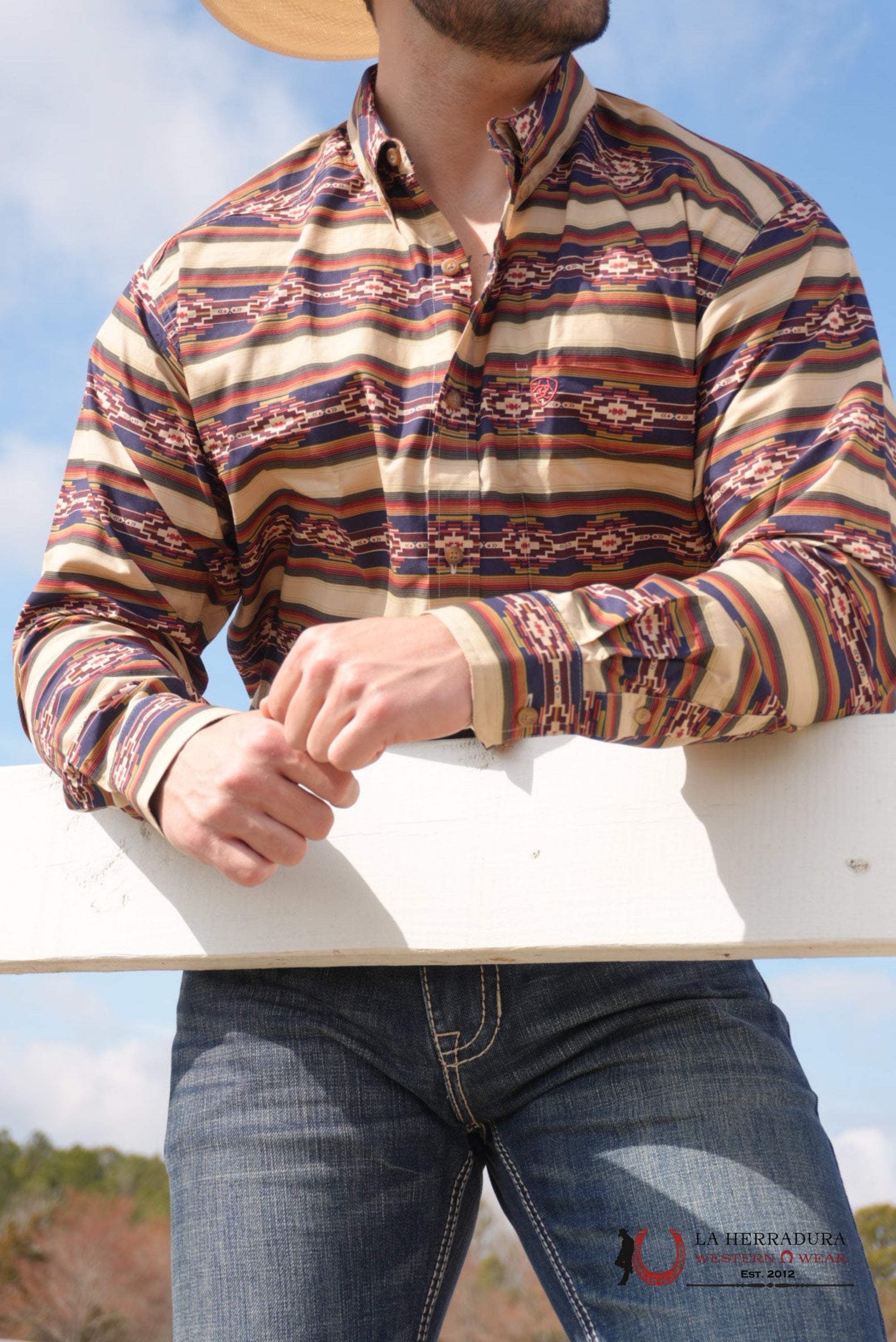 Ariar Stanford Long Sleeve Shirt Khaki Classic Fit - 2370 ROPA HOMBRES