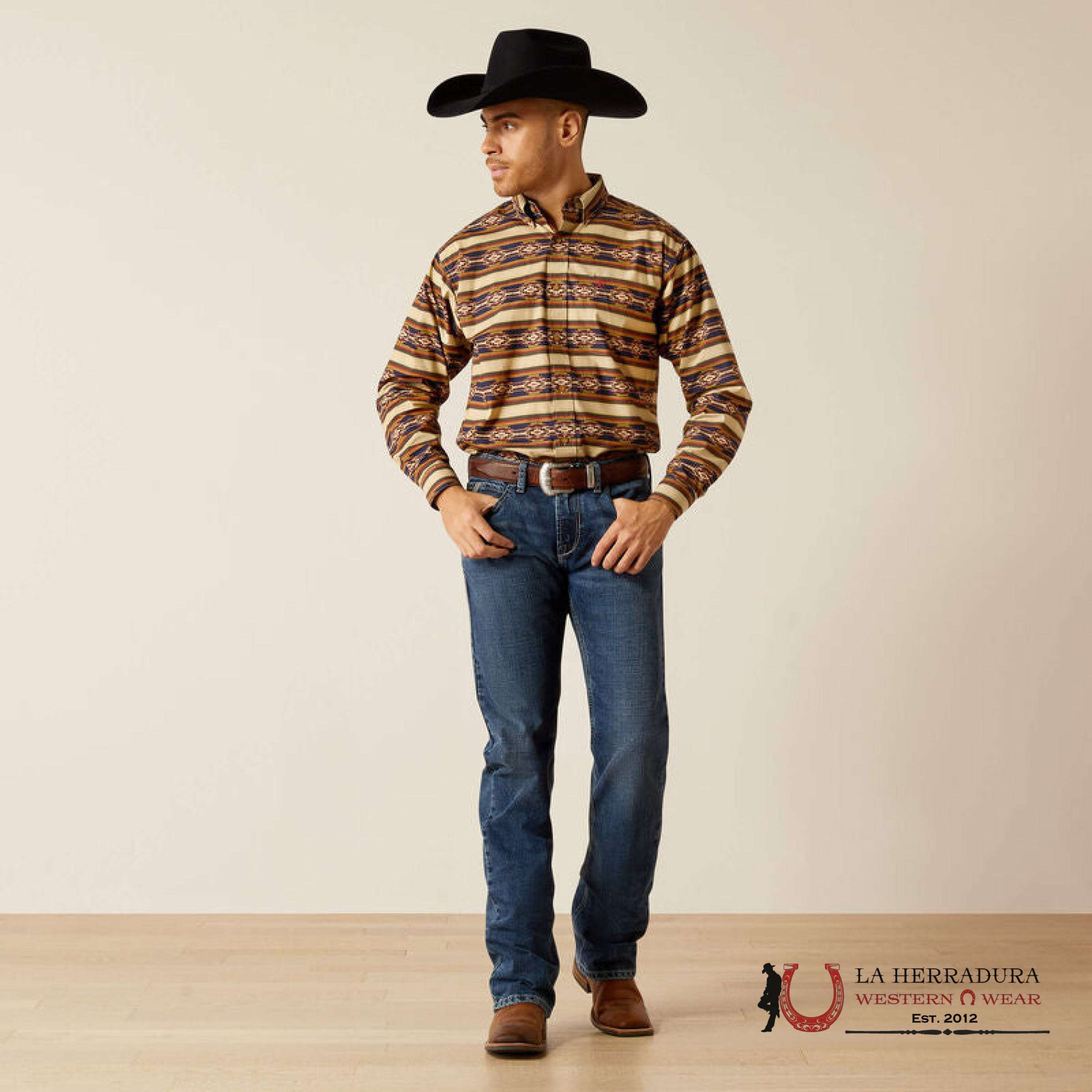 Ariar Stanford Long Sleeve Shirt Khaki Classic Fit - 2370 Ropa Hombres