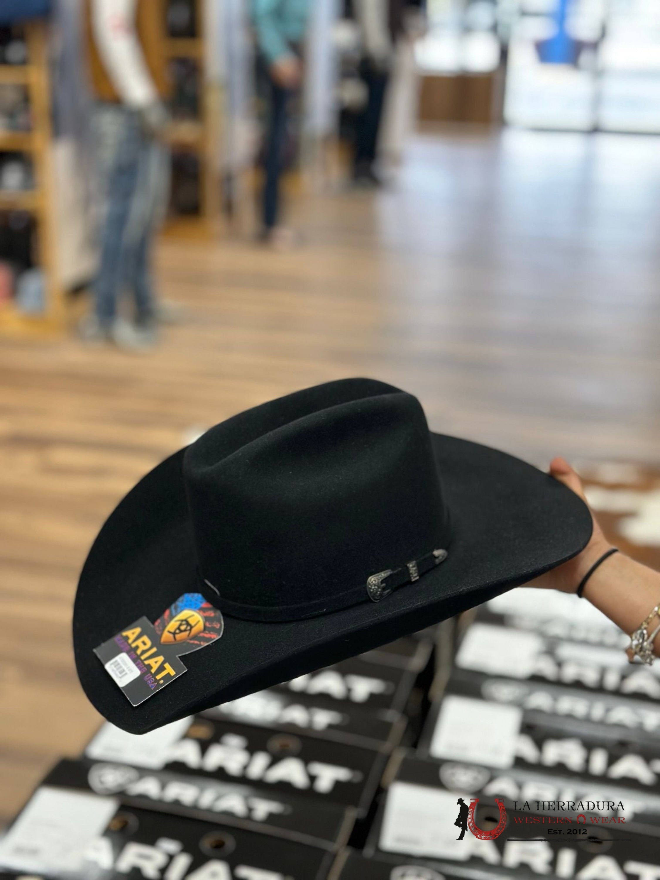 Ariat 6X Felt Black Hat Tejana