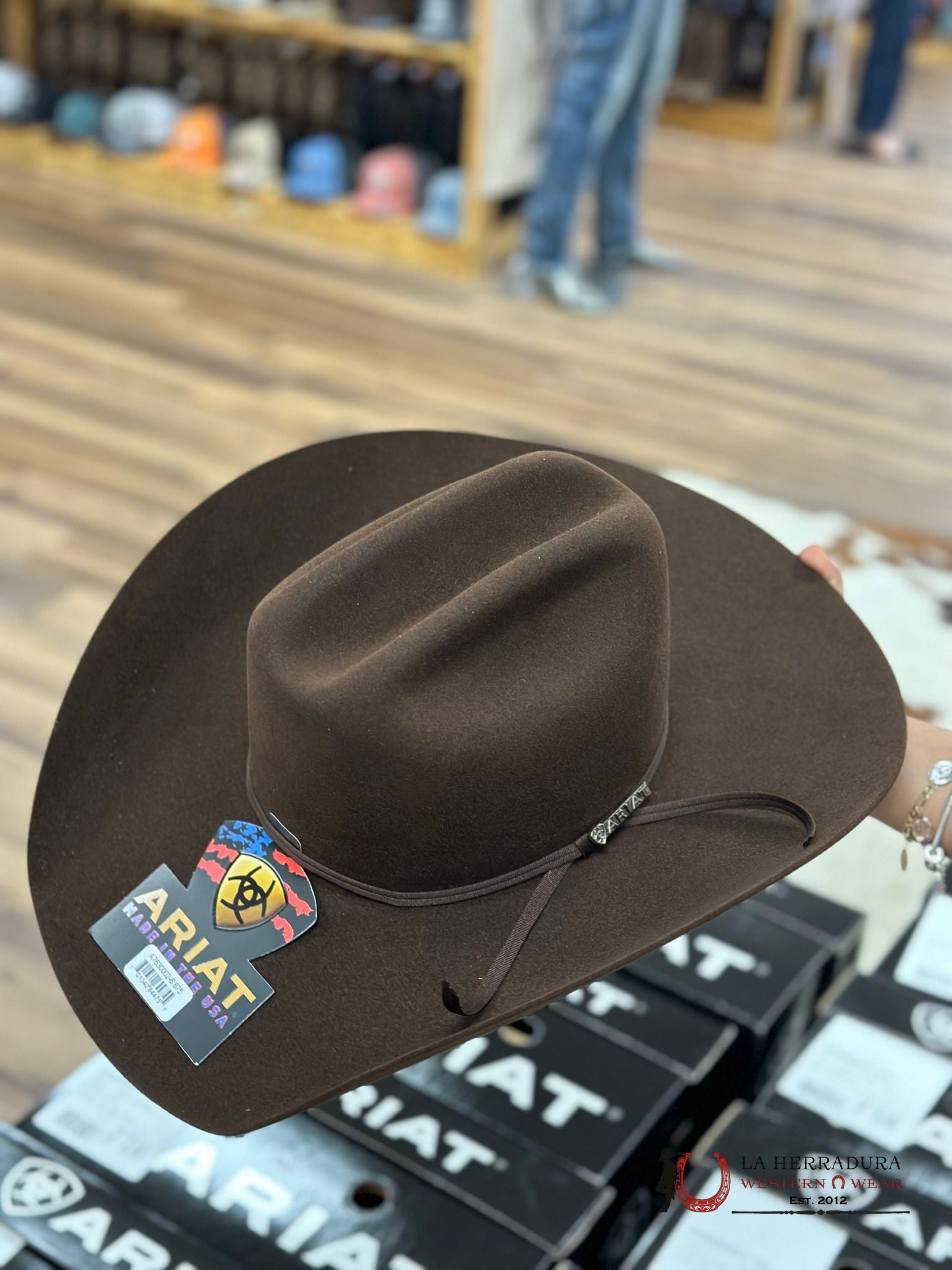 Ariat 6X Felt Brown Hat Tejana