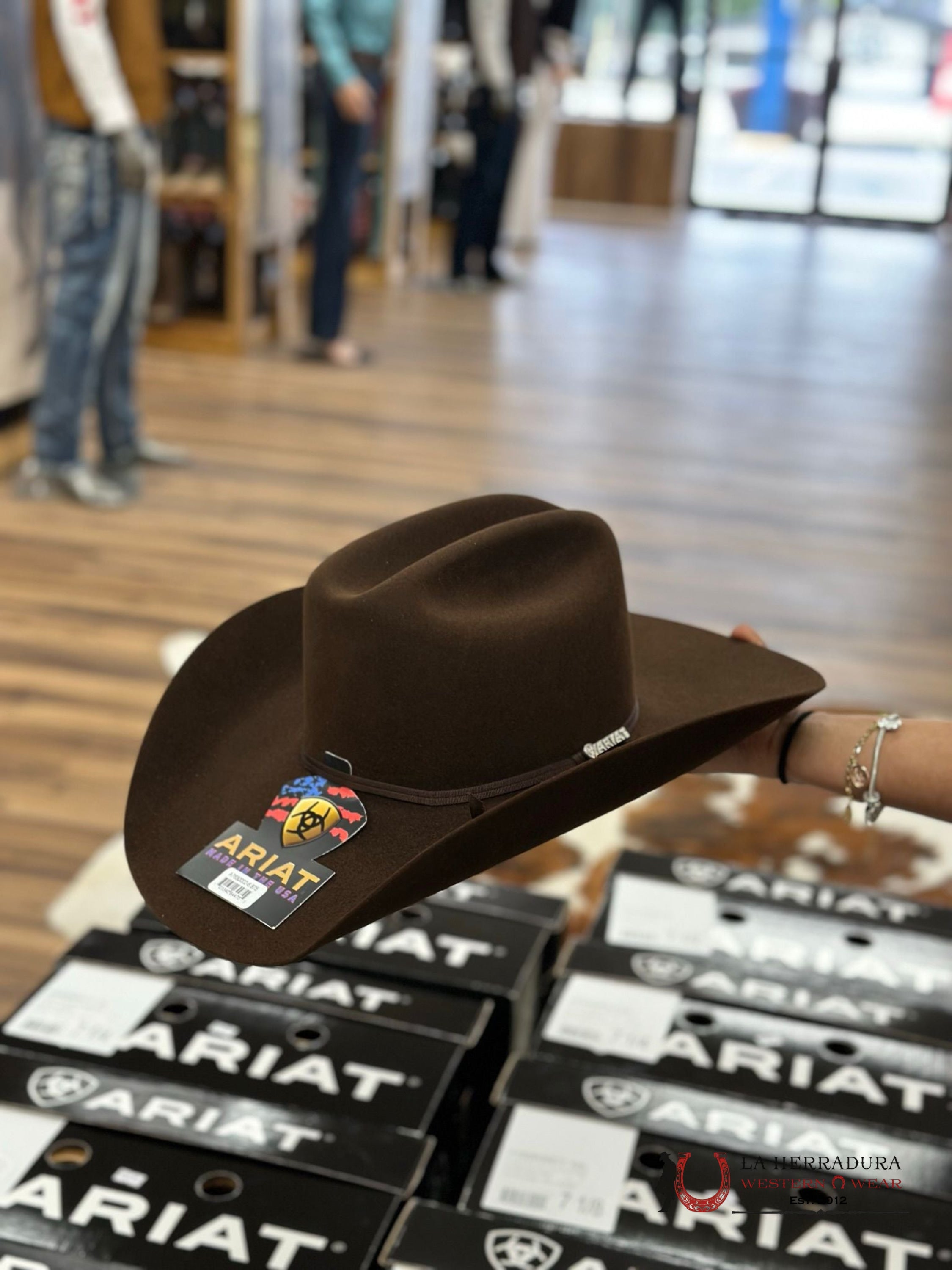 Ariat 6X Felt Brown Hat Tejana
