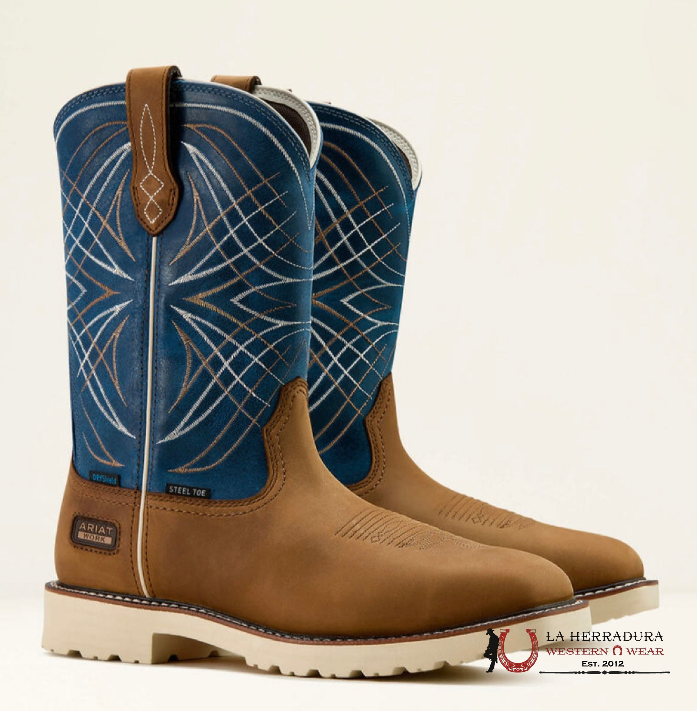 Ariat Activator H2O Steel Tool Dusted Brown/Basin Blue Wide Square Toe