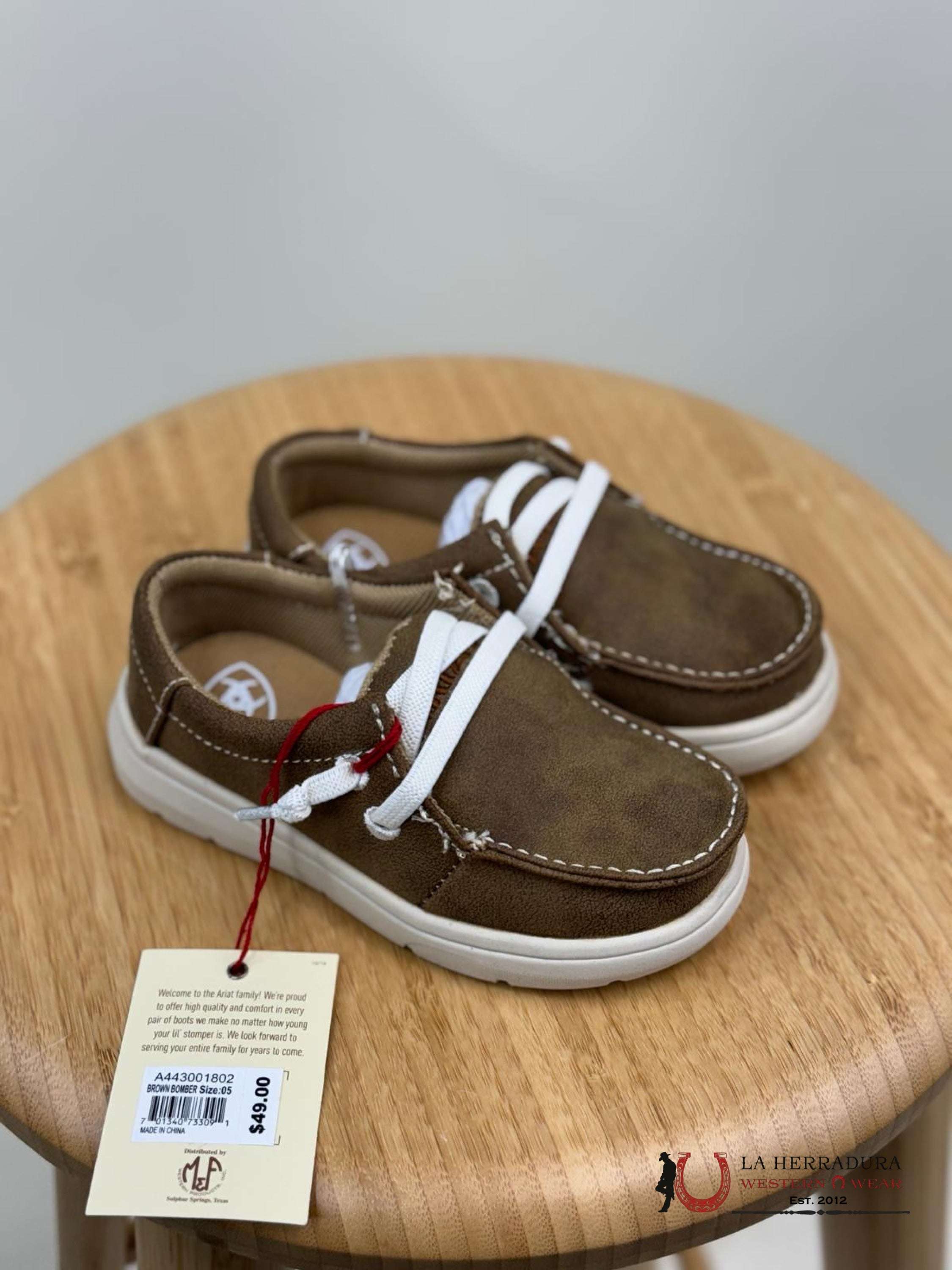 Ariat Baby Brown Bomber Shoes Niños