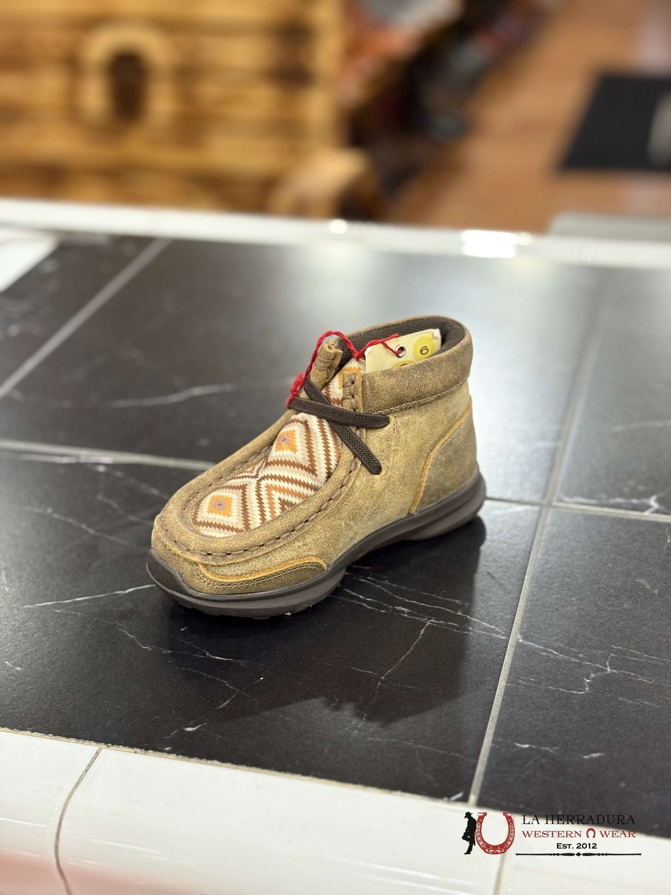 ARIAT BABY ‘JAMIE’ BROWN/AZTEC SHOES A443000902 NIÑOS
