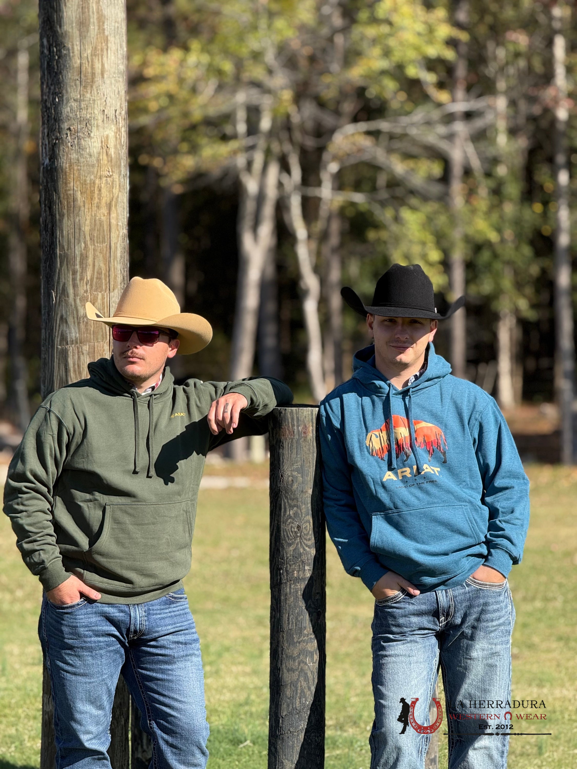 Ariat Barbwire Skull Hoodie Dark Green - 2461 Ropa Hombres