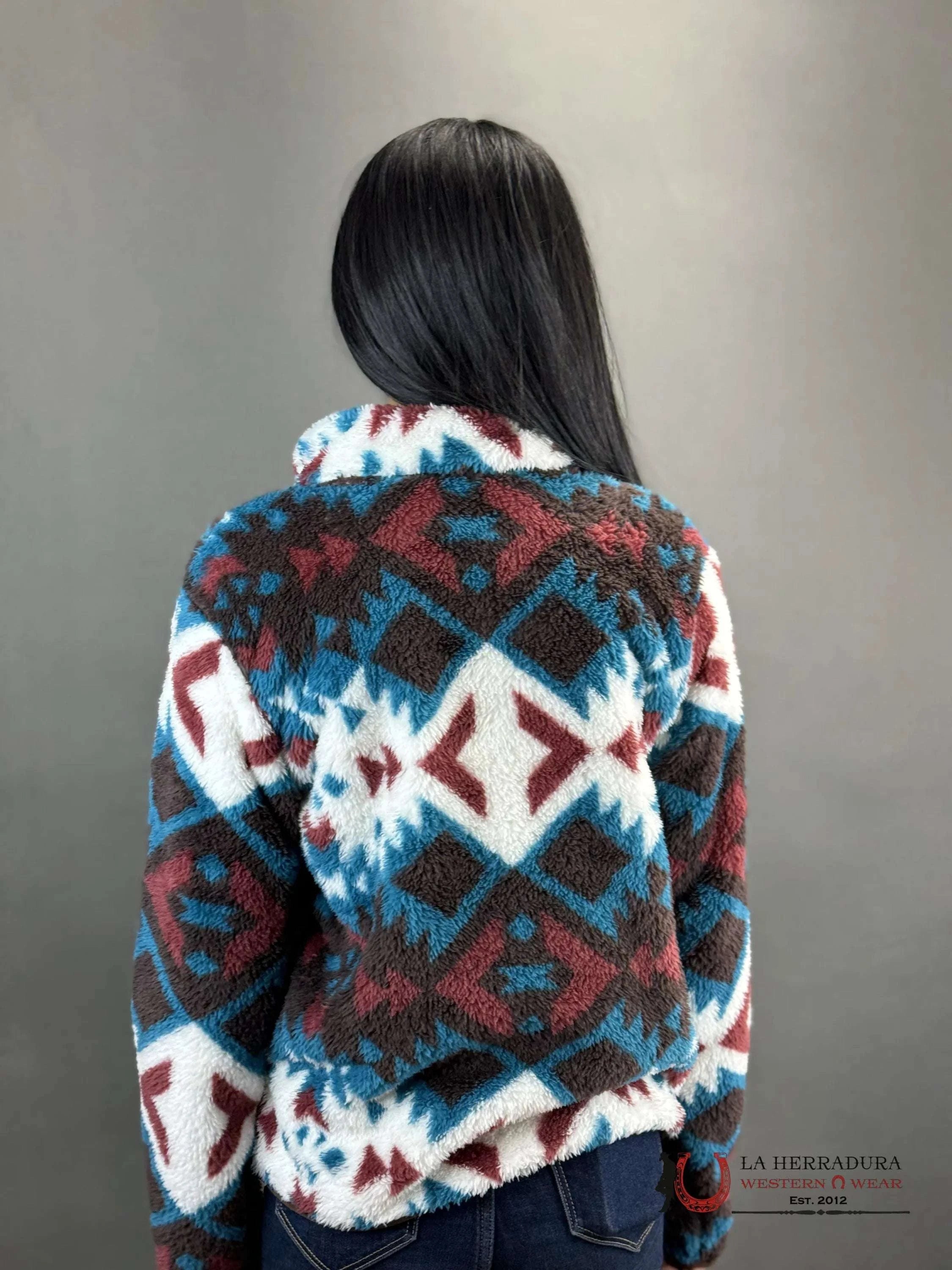 Ariat Berber Snap Front Sweatshirt Plainsview Print Ropa Mujeres