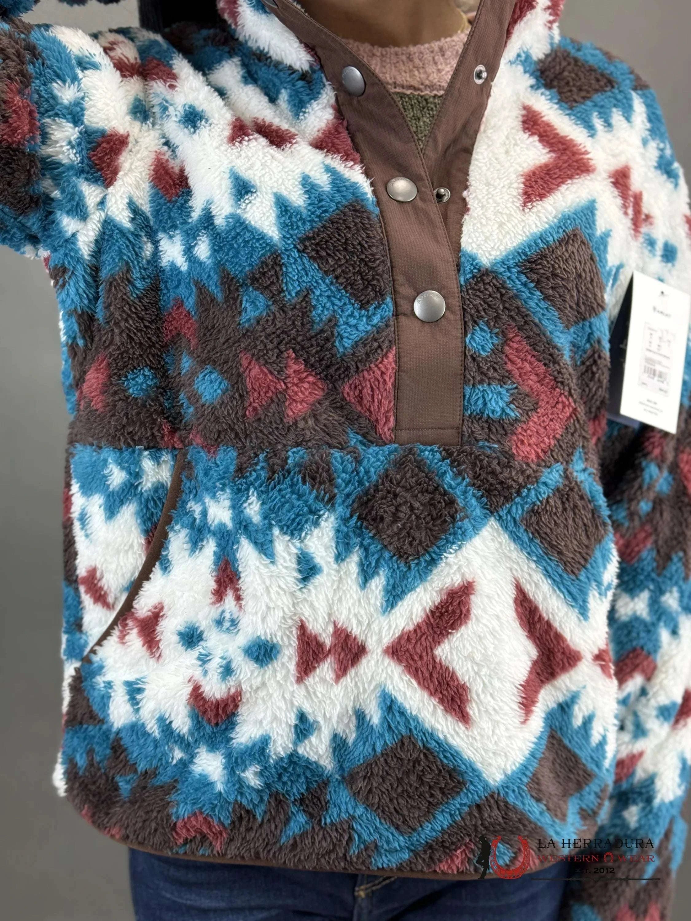 Ariat Berber Snap Front Sweatshirt Plainsview Print Ropa Mujeres
