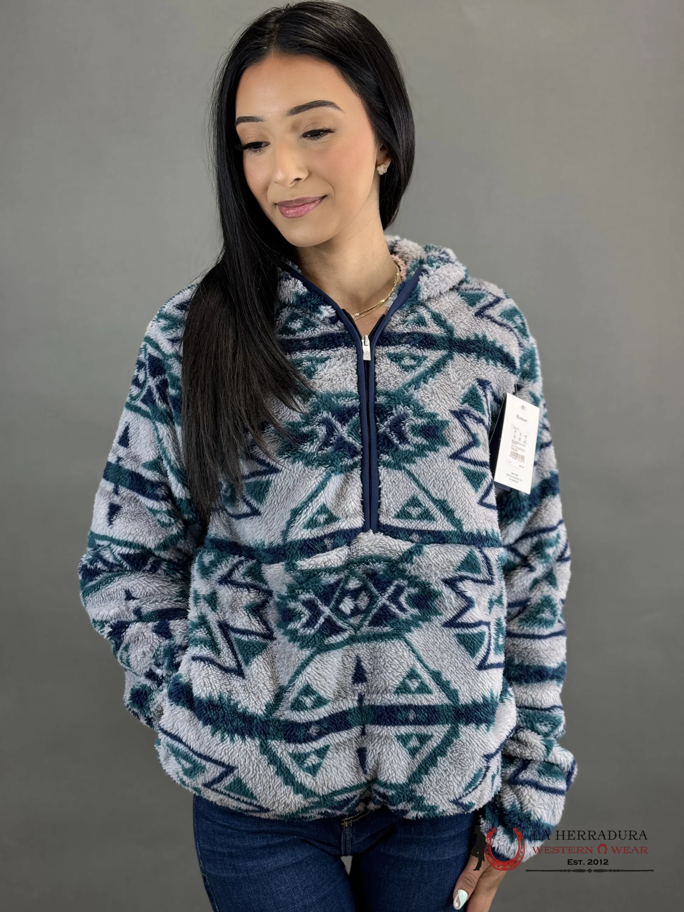 Ariat Berber Snap Front Sweatshirt Rocky Muntain Print Ropa Mujeres