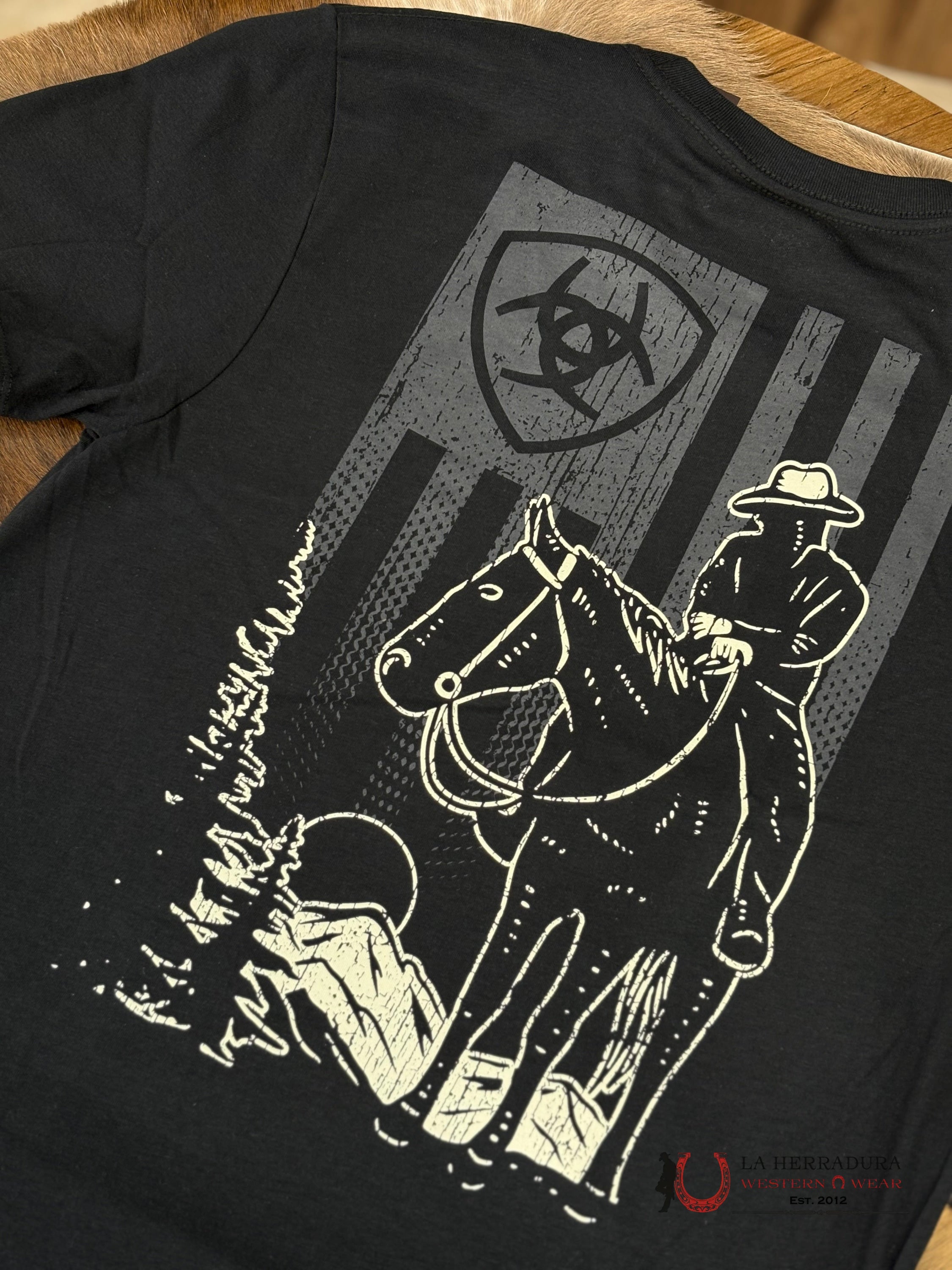 Ariat Big Sky Freedom Short Sleeve Shirt Black - 4842 Ropa Hombres