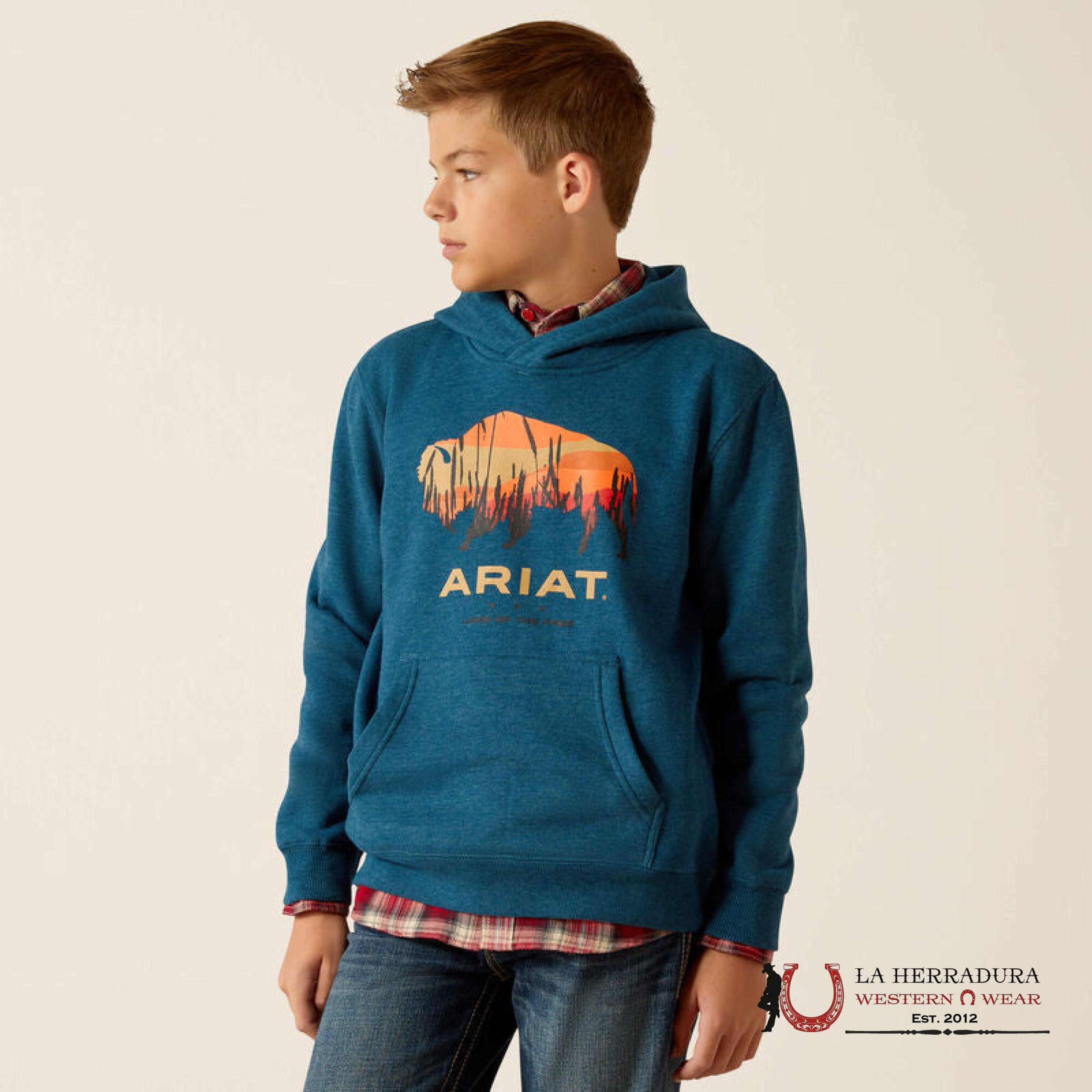 Ariat Bison Plains Hood Hydra Heather - 2394 Niños