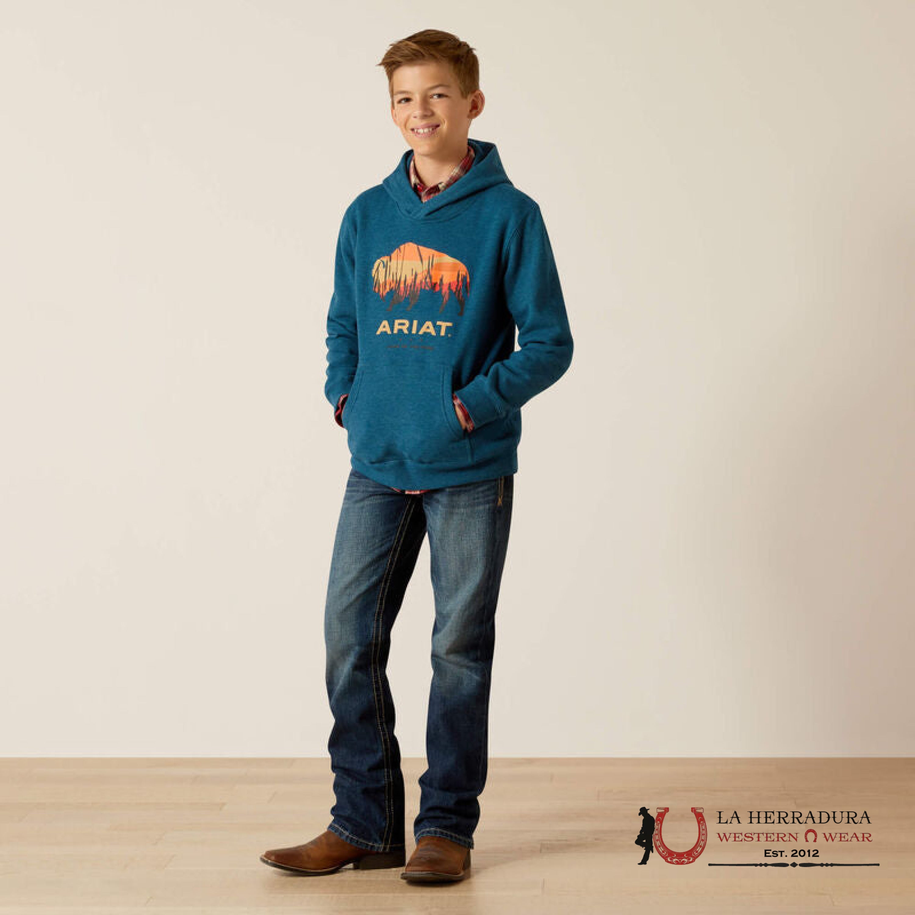 Ariat Bison Plains Hood Hydra Heather - 2394 Niños