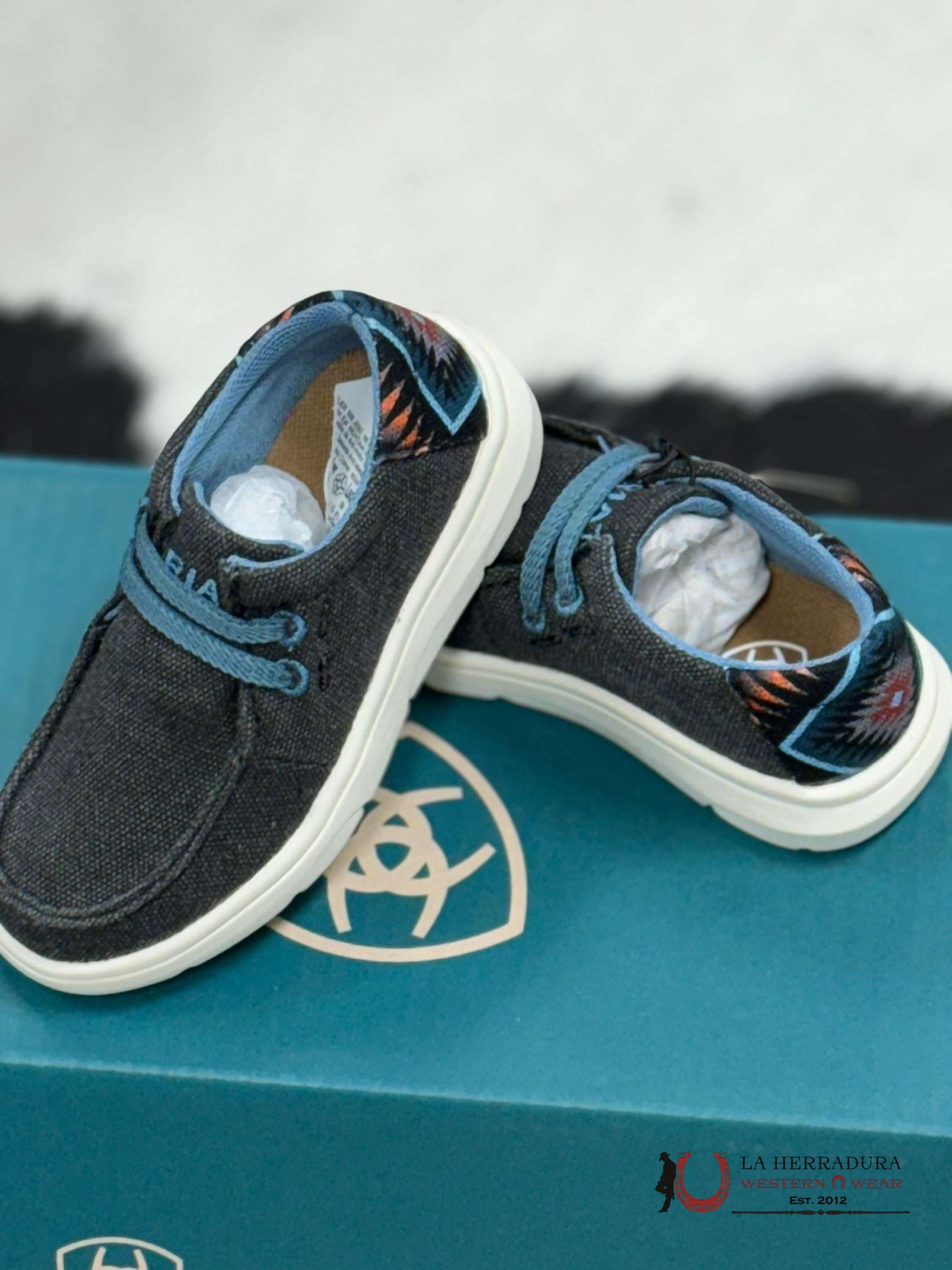 Ariat Boys Hilo Heather Grey/Blue Taos Niños