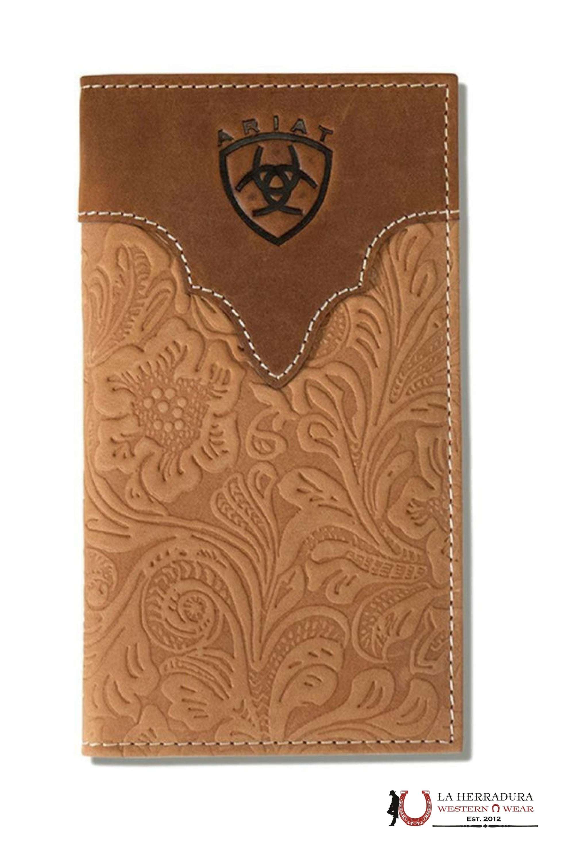 ARIAT BROWN HAND TOOLED RODEO WALLET- A3555502 ACCESORIOS