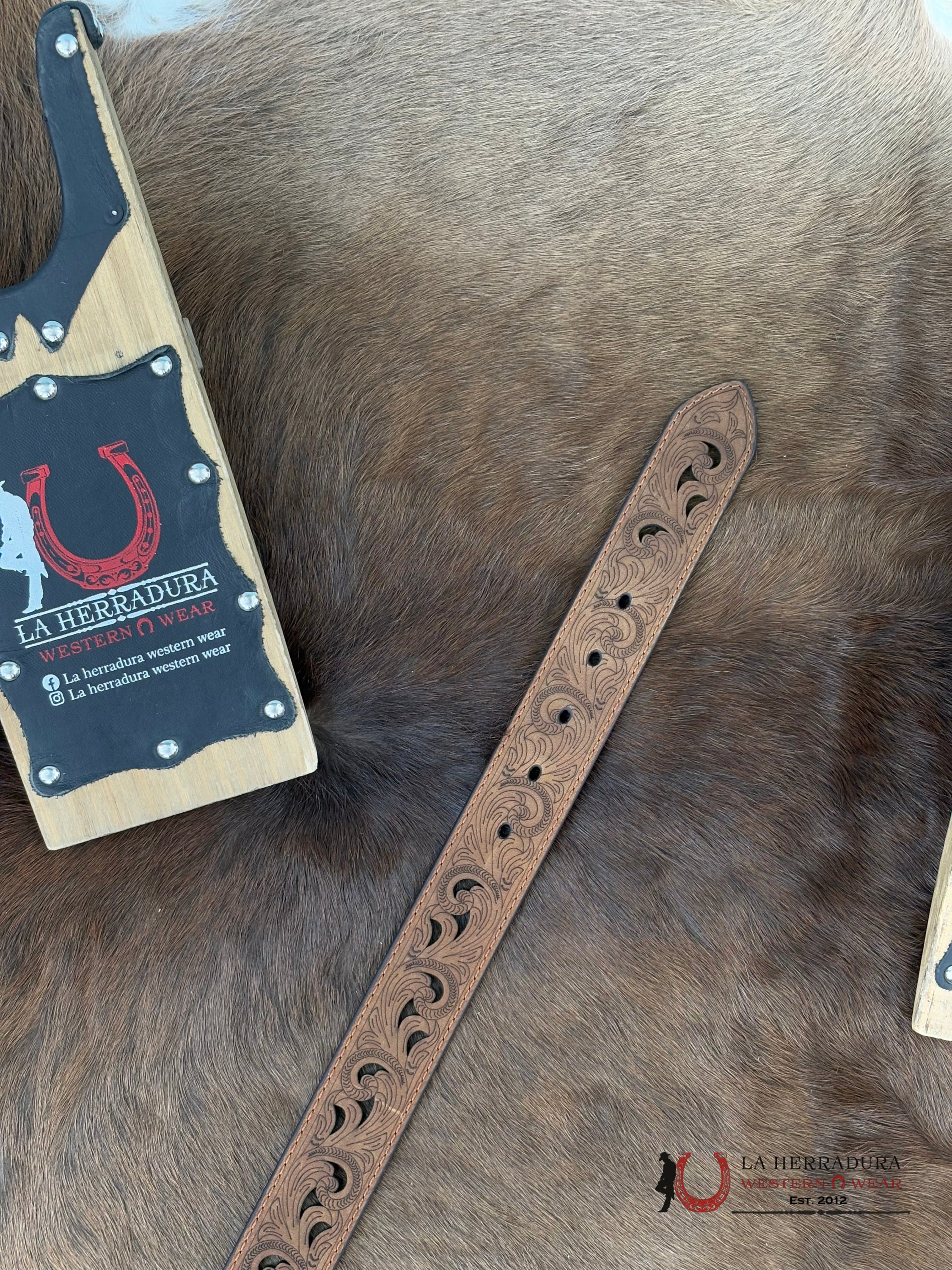 Ariat Brown Leather Belt Cinturones Mujeres