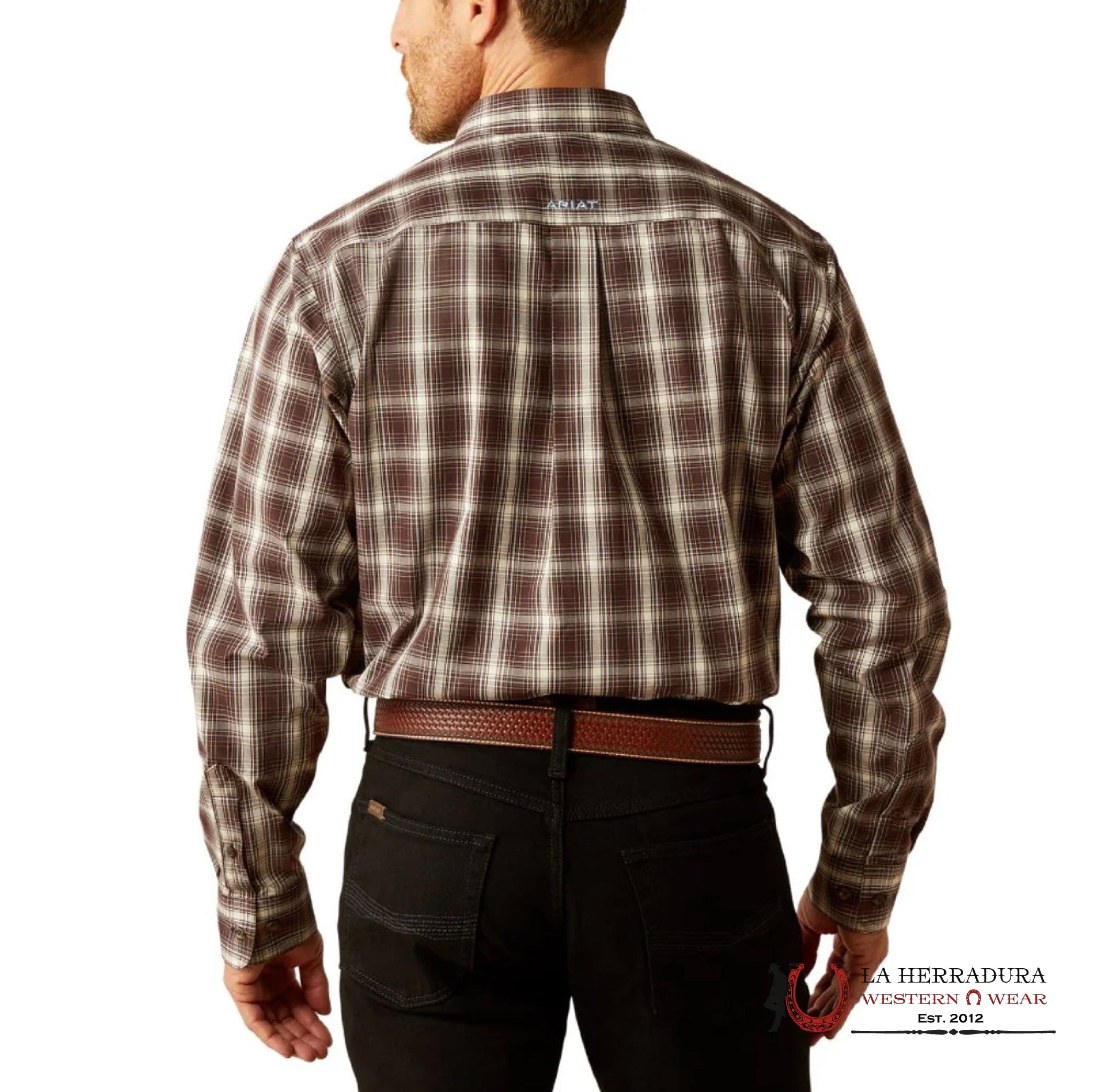 Ariat Brown Pro Carson Shirt Long Sleeve Ropa Hombres