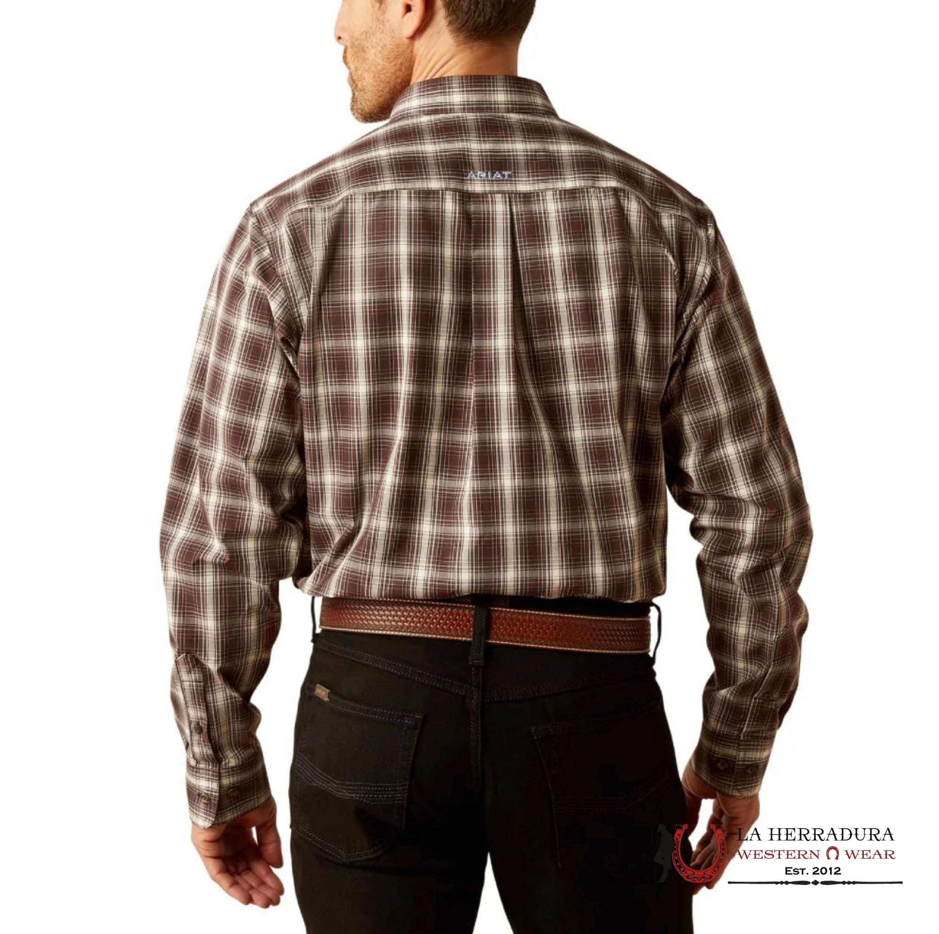 Ariat Brown Pro Carson Shirt Long Sleeve Ropa Hombres