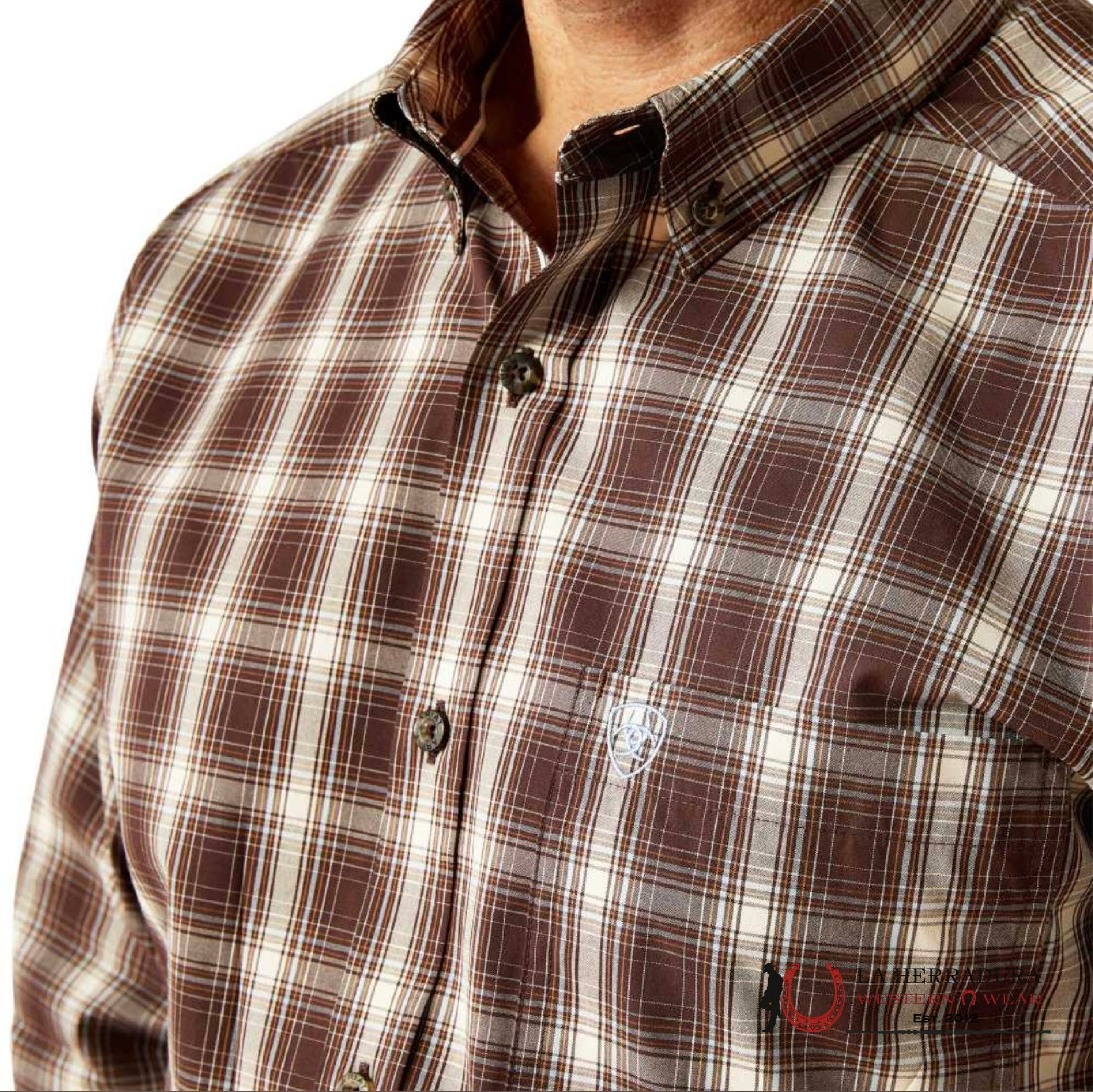Ariat Brown Pro Carson Shirt Long Sleeve Ropa Hombres