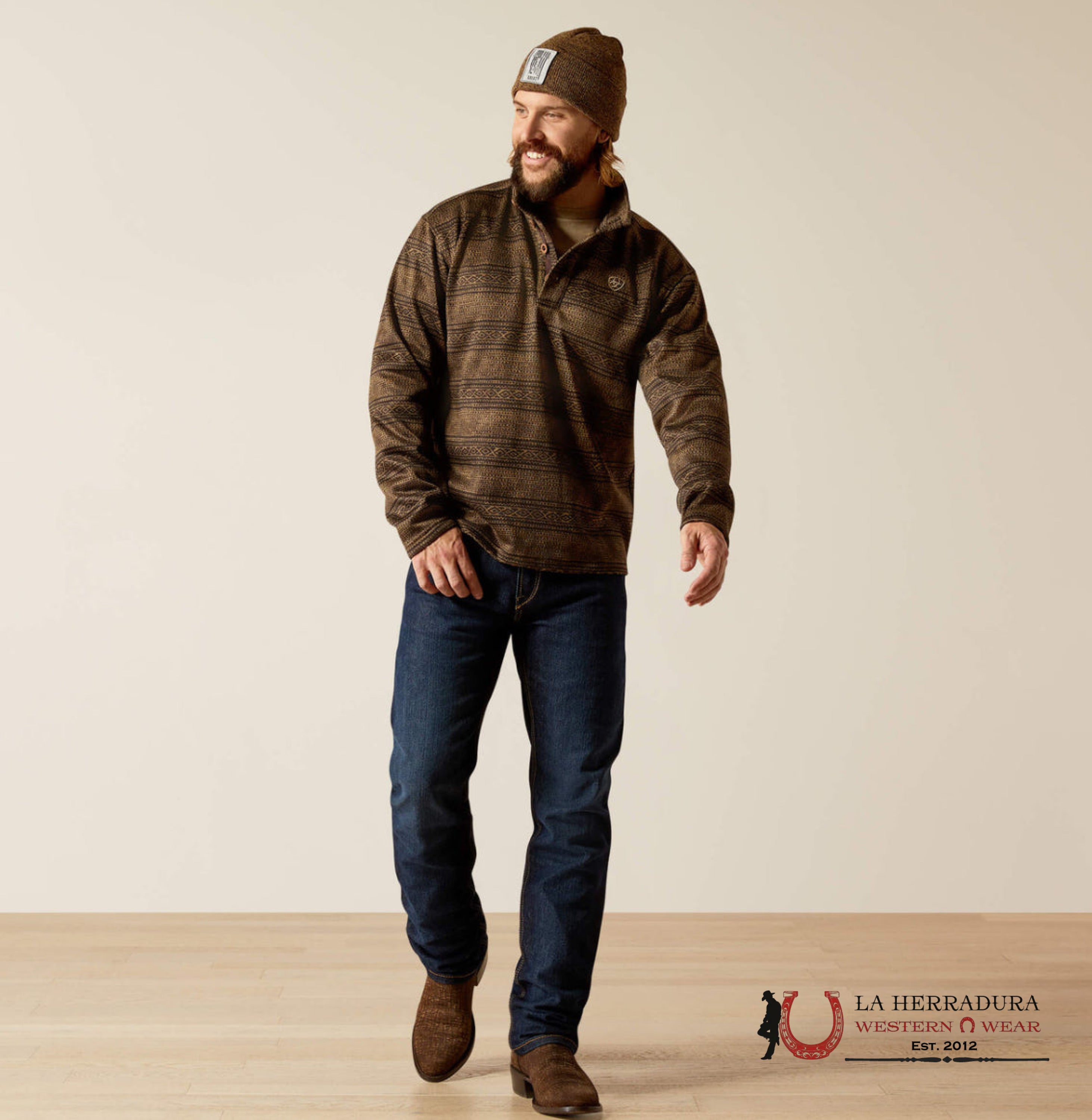 Ariat Brown Southwest Serape Wesly Sweater-2698 Ropa Hombres