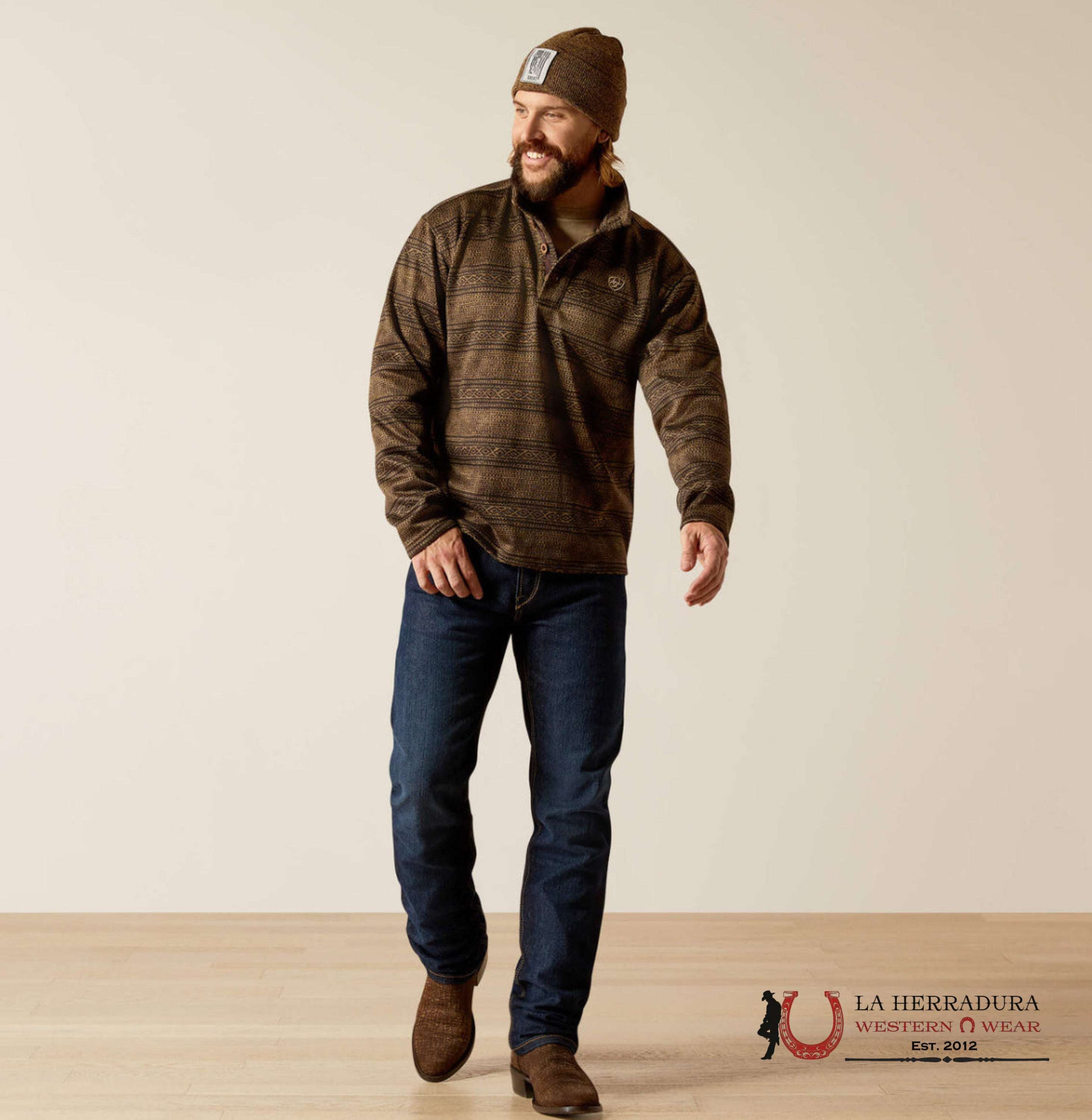 Ariat Brown Southwest Serape Wesly Sweater-2698 Ropa Hombres