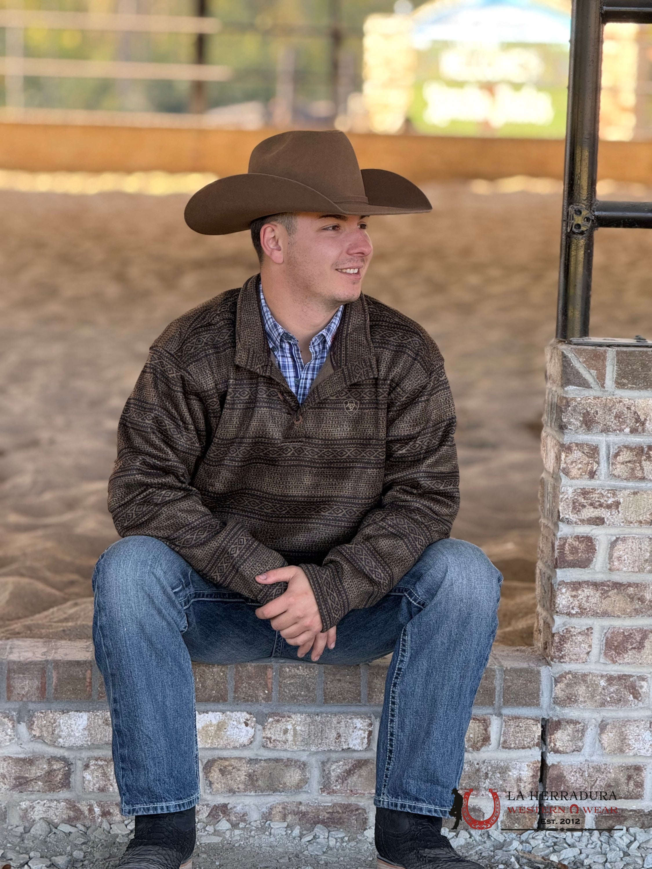 Ariat Brown Southwest Serape Wesly Sweater-2698 Ropa Hombres