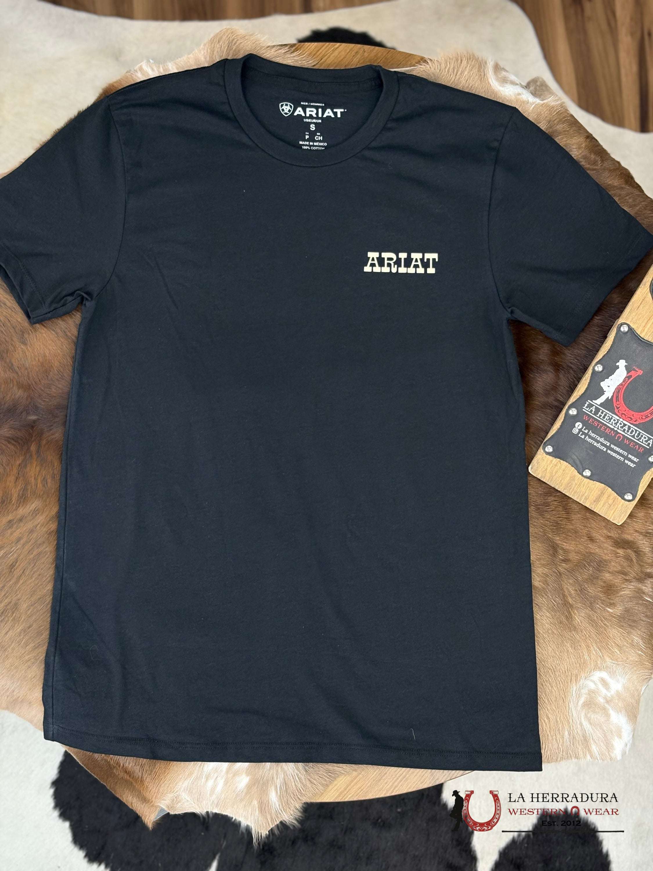 Ariat Bull Short Sleeve Shirt Black - 4768 Ropa Hombres