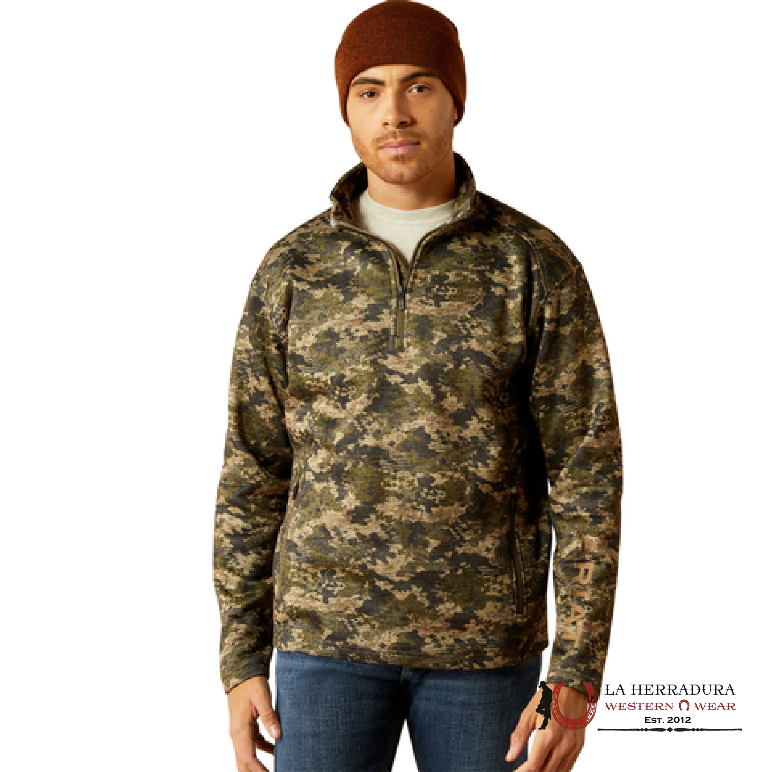 Ariat Caldwell Logo Sweater Green Camo - 3017 Ropa Hombres