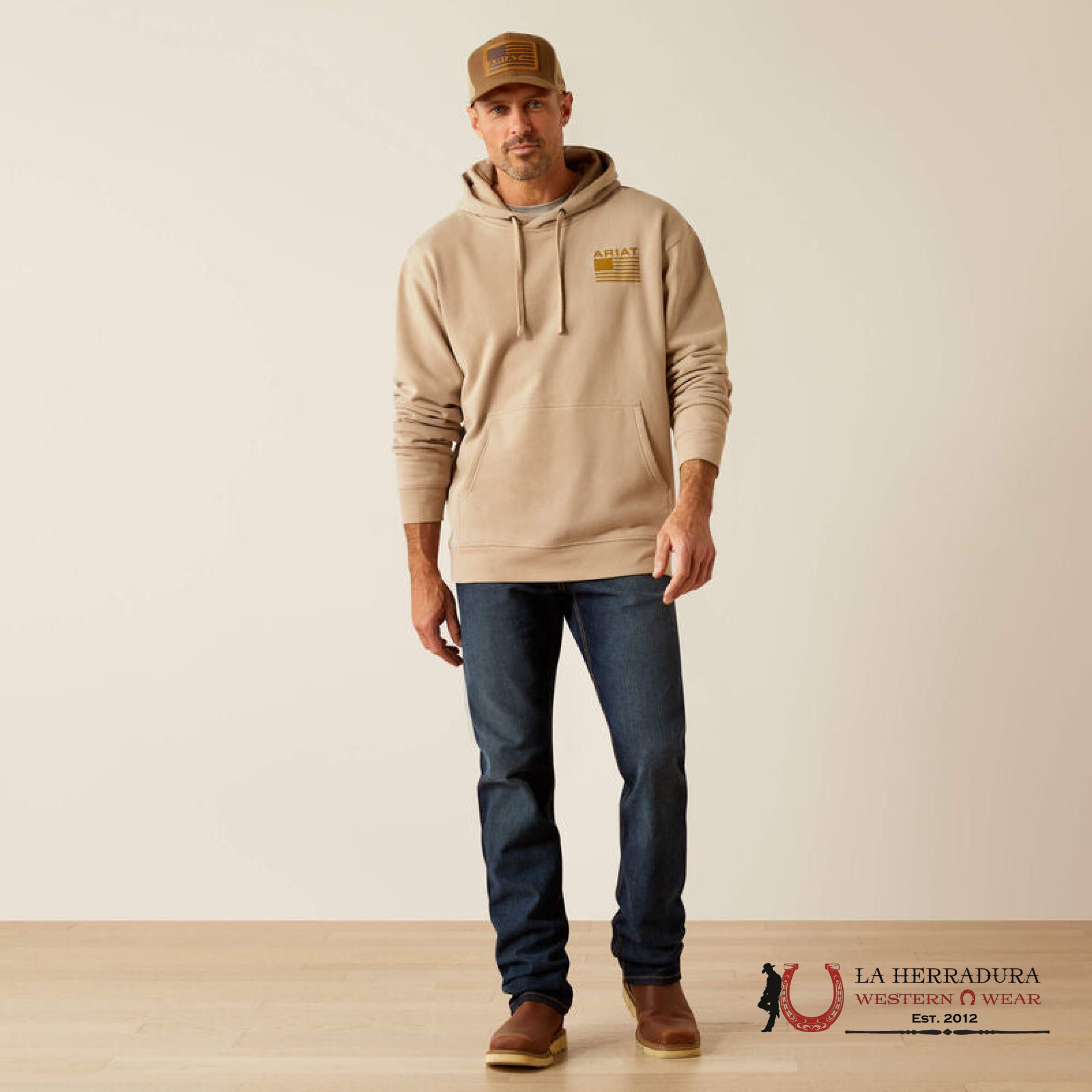 Ariat Camo Hex Hoodie Beige - 2460 Ropa Hombres