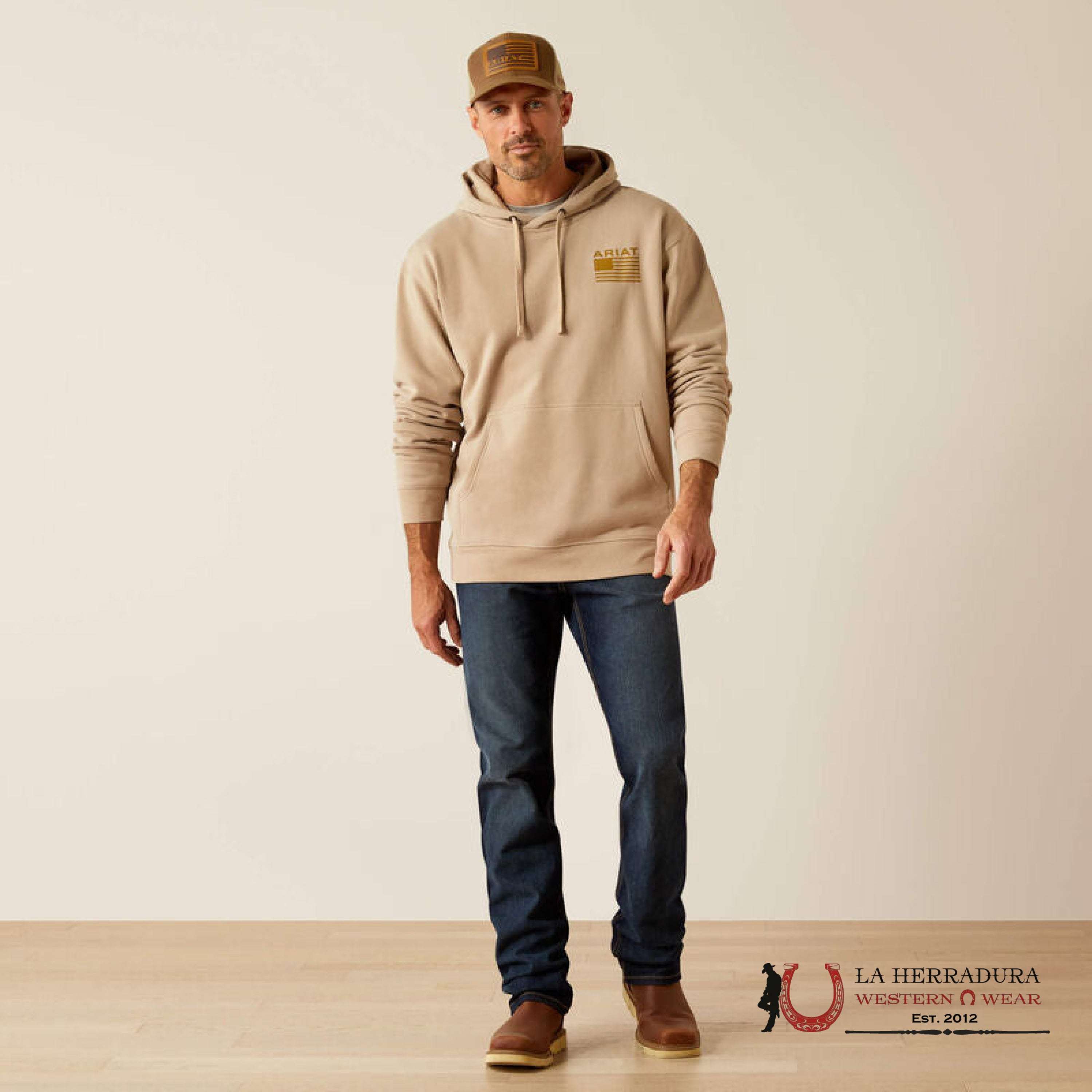 Ariat Camo Hex Hoodie Beige - 2460 Ropa Hombres