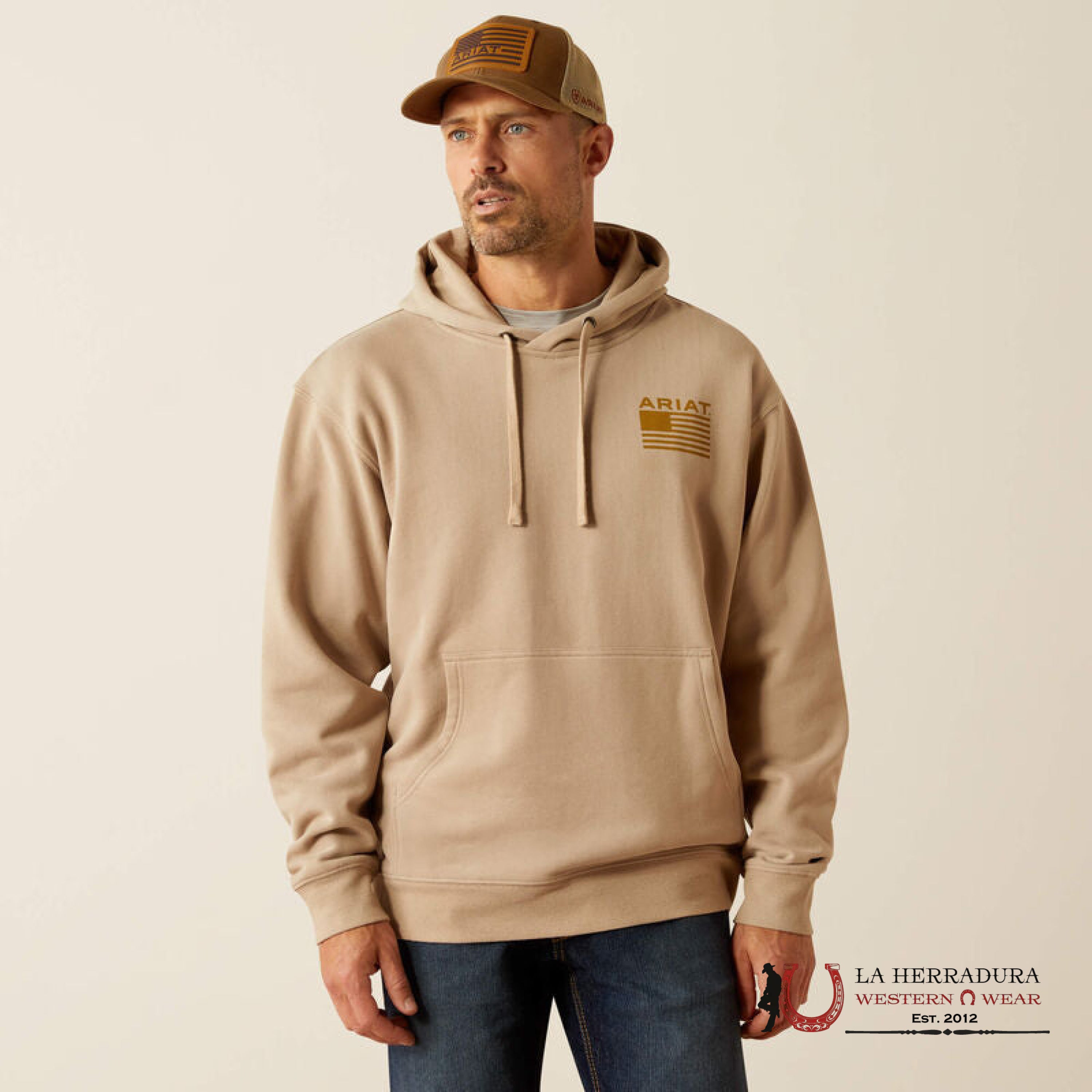 Ariat Camo Hex Hoodie Beige - 2460 Ropa Hombres